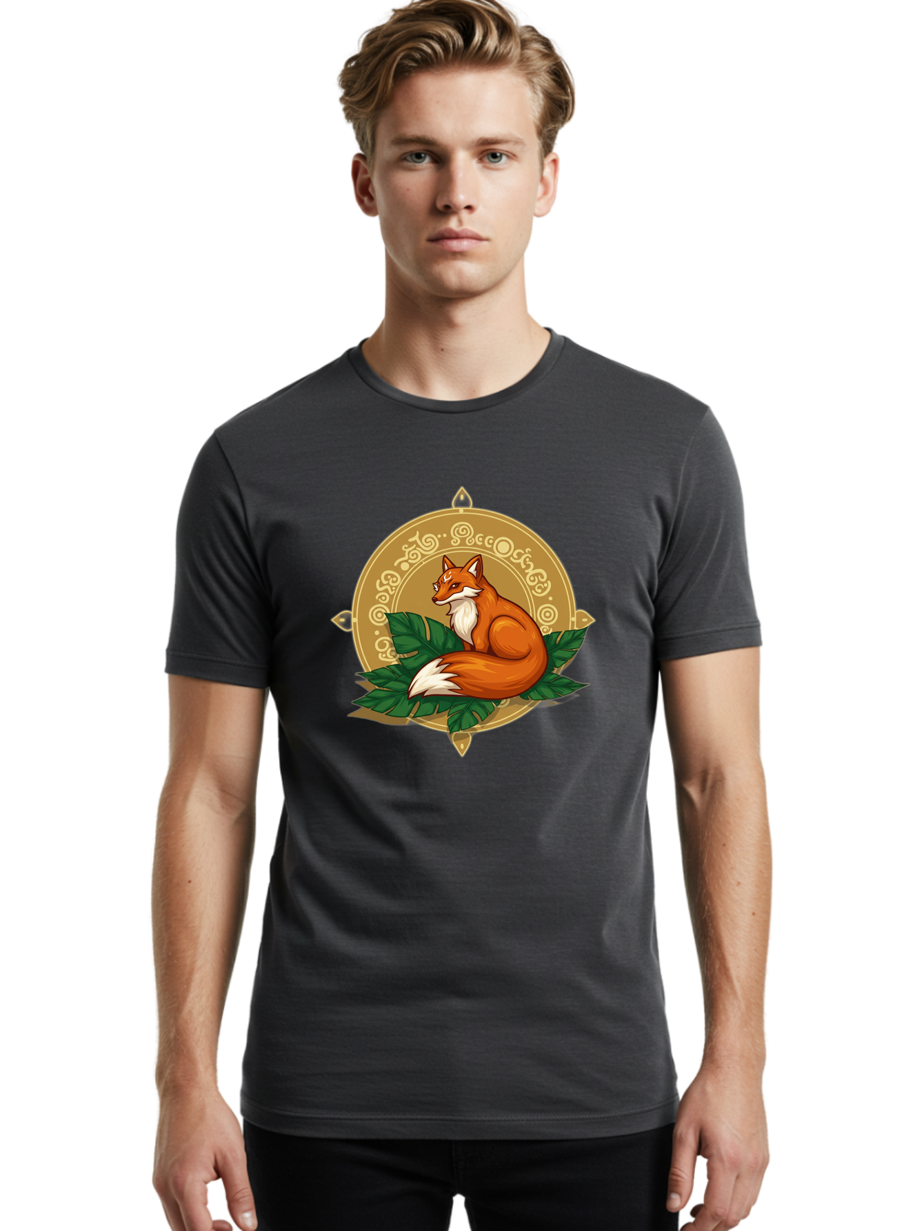 Fox-On-Leaves Men'S Graphic Tee, 100% Cotton, Comfortable Casual Summer Wear, Machine Washable, Vintage Camera, Old Camera, Antique Camera, Black Camera, Classic Photography, Photography Equipment, Nostalgic Device, Film Camera, Camera Art Baj471