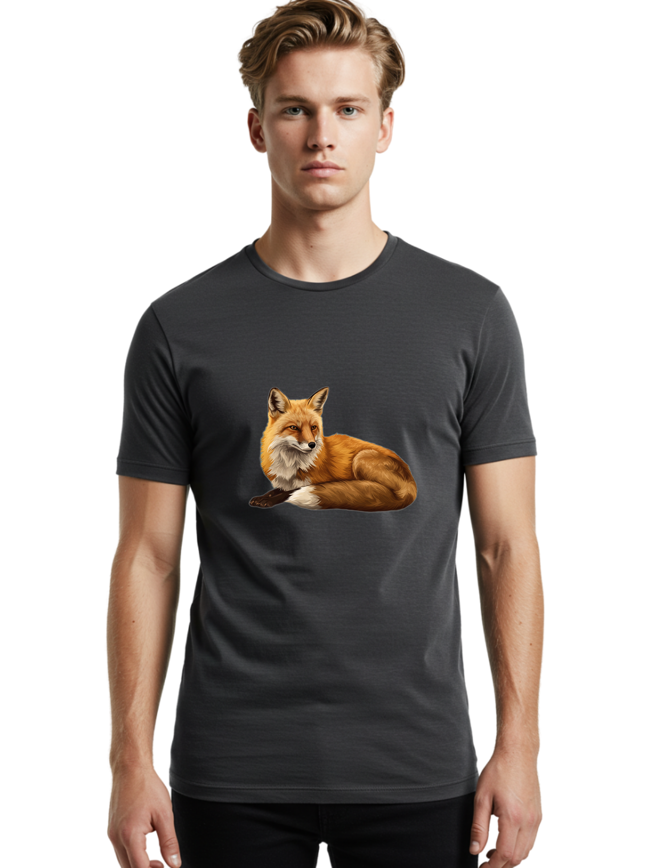 Fox Men'S Graphic Tee, 100% Cotton, Comfortable Casual Summer Wear, Machine Washable, Vintage Camera, Old Camera, Antique Camera, Black Camera, Classic Photography, Photography Equipment, Nostalgic Device, Film Camera, Camera Art Baj472