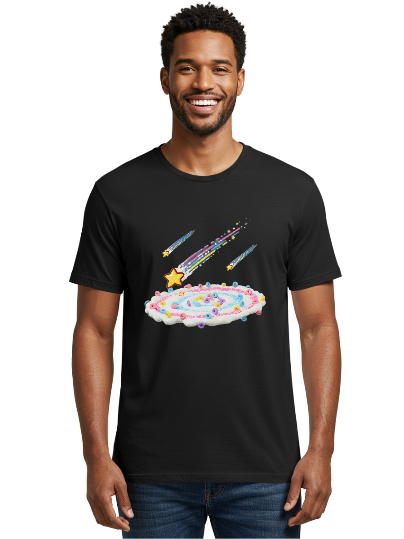 Froot-Loops-Galaxy-Cake Men'S Graphic Tee, 100% Cotton, Comfortable Casual Summer Wear, Machine Washable, Vintage Camera, Old Camera, Antique Camera, Black Camera, Classic Photography, Photography Equipment, Nostalgic Device, Film Camera, Baj473