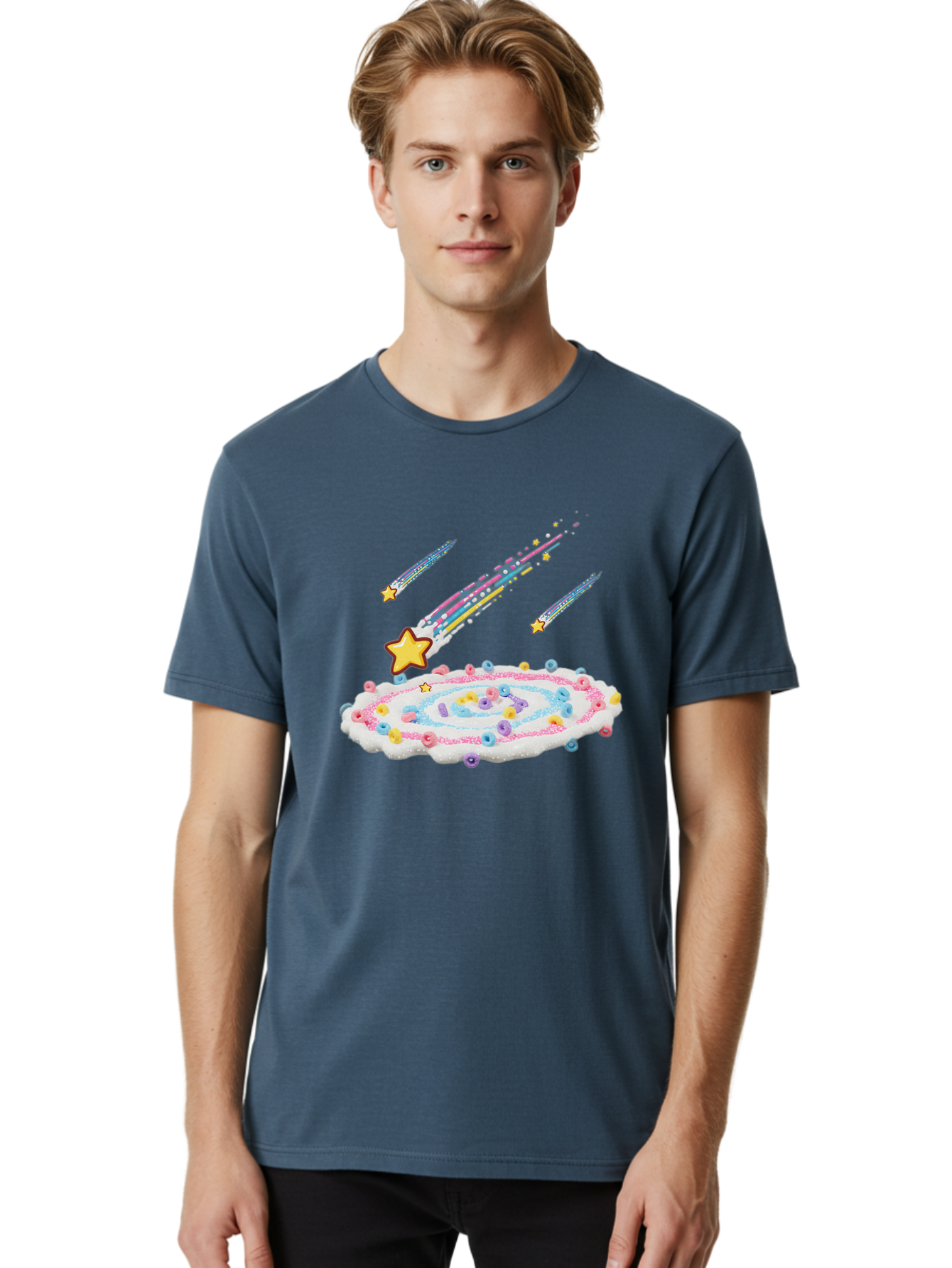 Froot-Loops-Galaxy-Cake Men'S Graphic Tee, 100% Cotton, Comfortable Casual Summer Wear, Machine Washable, Vintage Camera, Old Camera, Antique Camera, Black Camera, Classic Photography, Photography Equipment, Nostalgic Device, Film Camera, Baj473