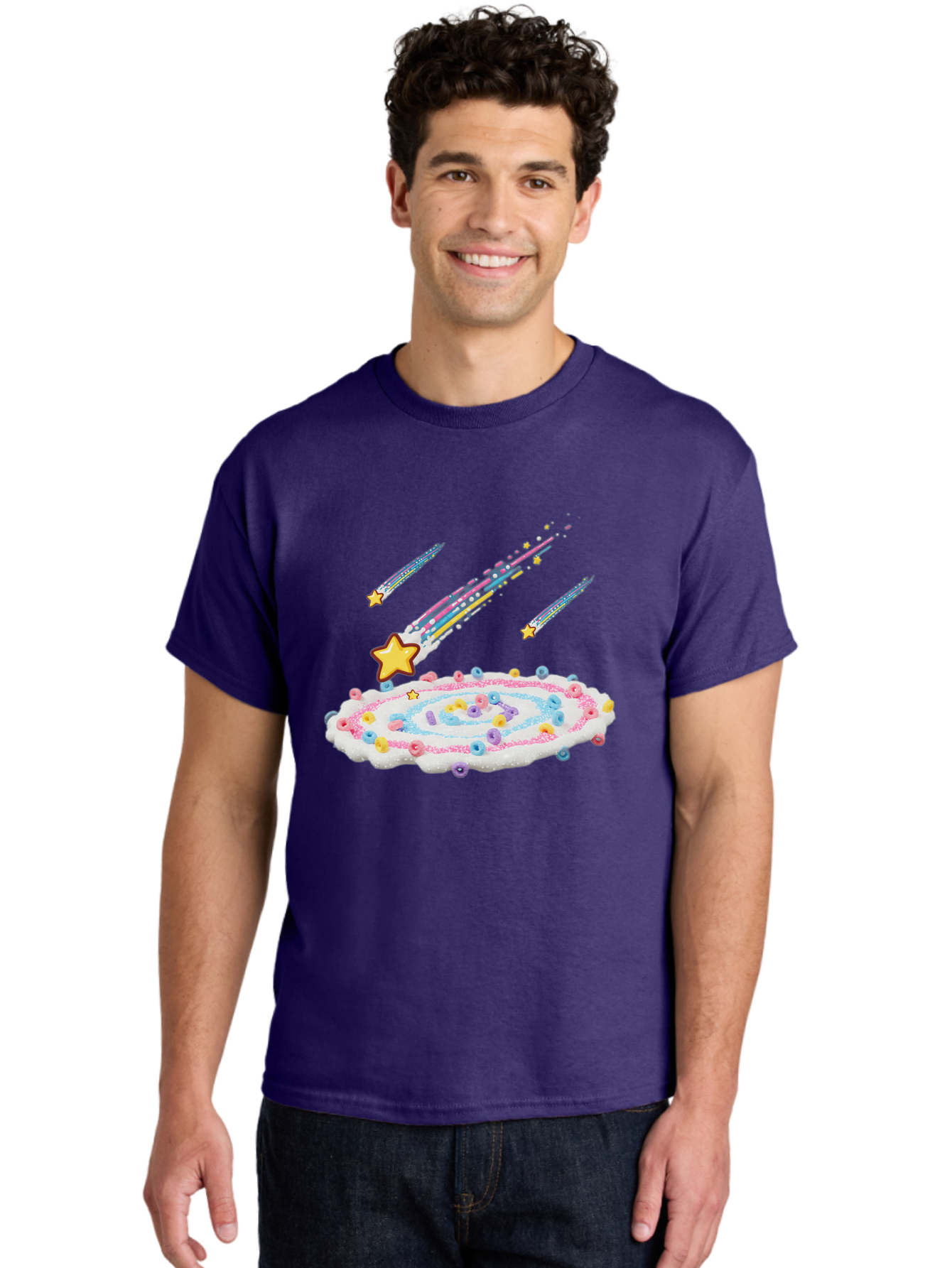 Froot-Loops-Galaxy-Cake Men'S Graphic Tee, 100% Cotton, Comfortable Casual Summer Wear, Machine Washable, Vintage Camera, Old Camera, Antique Camera, Black Camera, Classic Photography, Photography Equipment, Nostalgic Device, Film Camera, Baj473