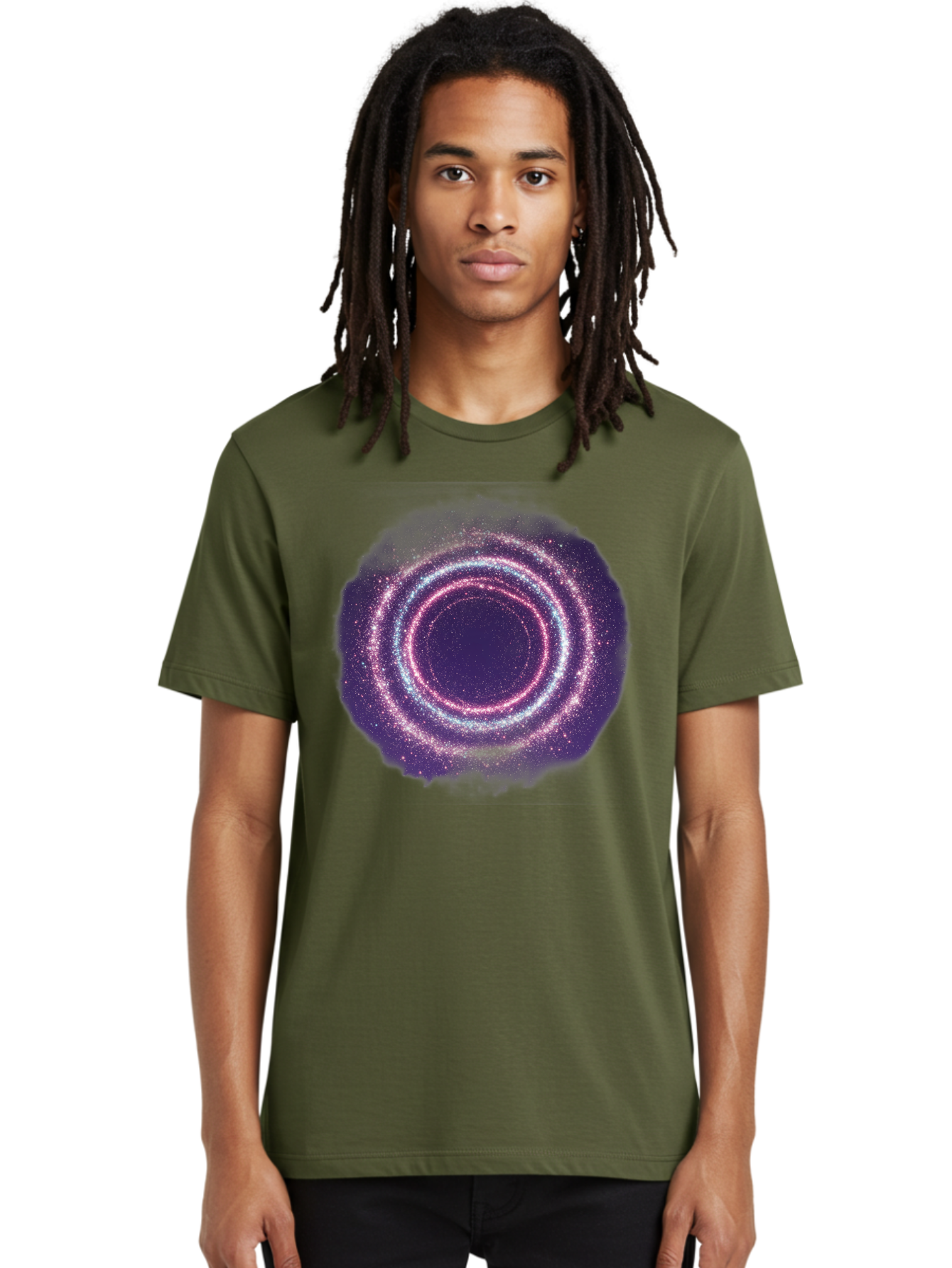 Galaxy-Circle Men'S Graphic Tee, 100% Cotton, Comfortable Casual Summer Wear, Machine Washable, Vintage Camera, Old Camera, Antique Camera, Black Camera, Classic Photography, Photography Equipment, Nostalgic Device, Film Camera, Camera Art Baj475