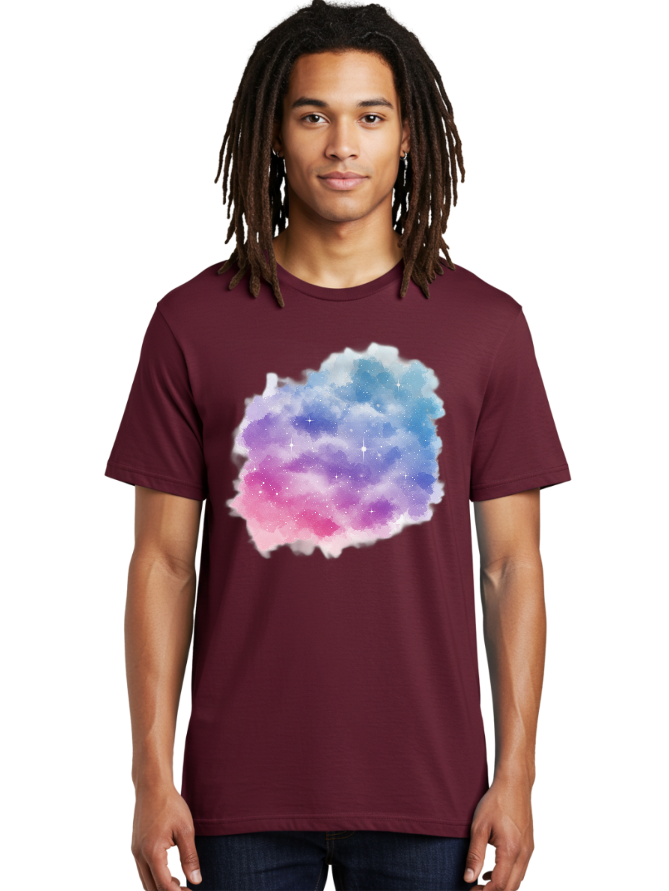 Galaxy-Watercolor Men'S Graphic Tee, 100% Cotton, Comfortable Casual Summer Wear, Machine Washable, Vintage Camera, Old Camera, Antique Camera, Black Camera, Classic Photography, Photography Equipment, Nostalgic Device, Film Camera, Camera Art Baj477