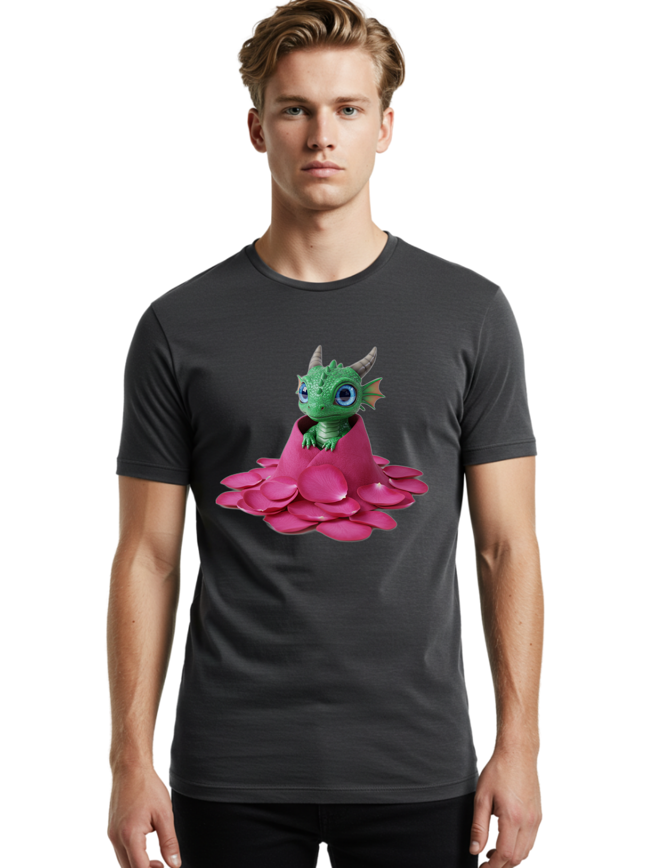 Green-Dragon-Hatching Men'S Graphic Tee, 100% Cotton, Comfortable Casual Summer Wear, Machine Washable, Vintage Camera, Old Camera, Antique Camera, Black Camera, Classic Photography, Photography Equipment, Nostalgic Device, Film Camera, Baj485
