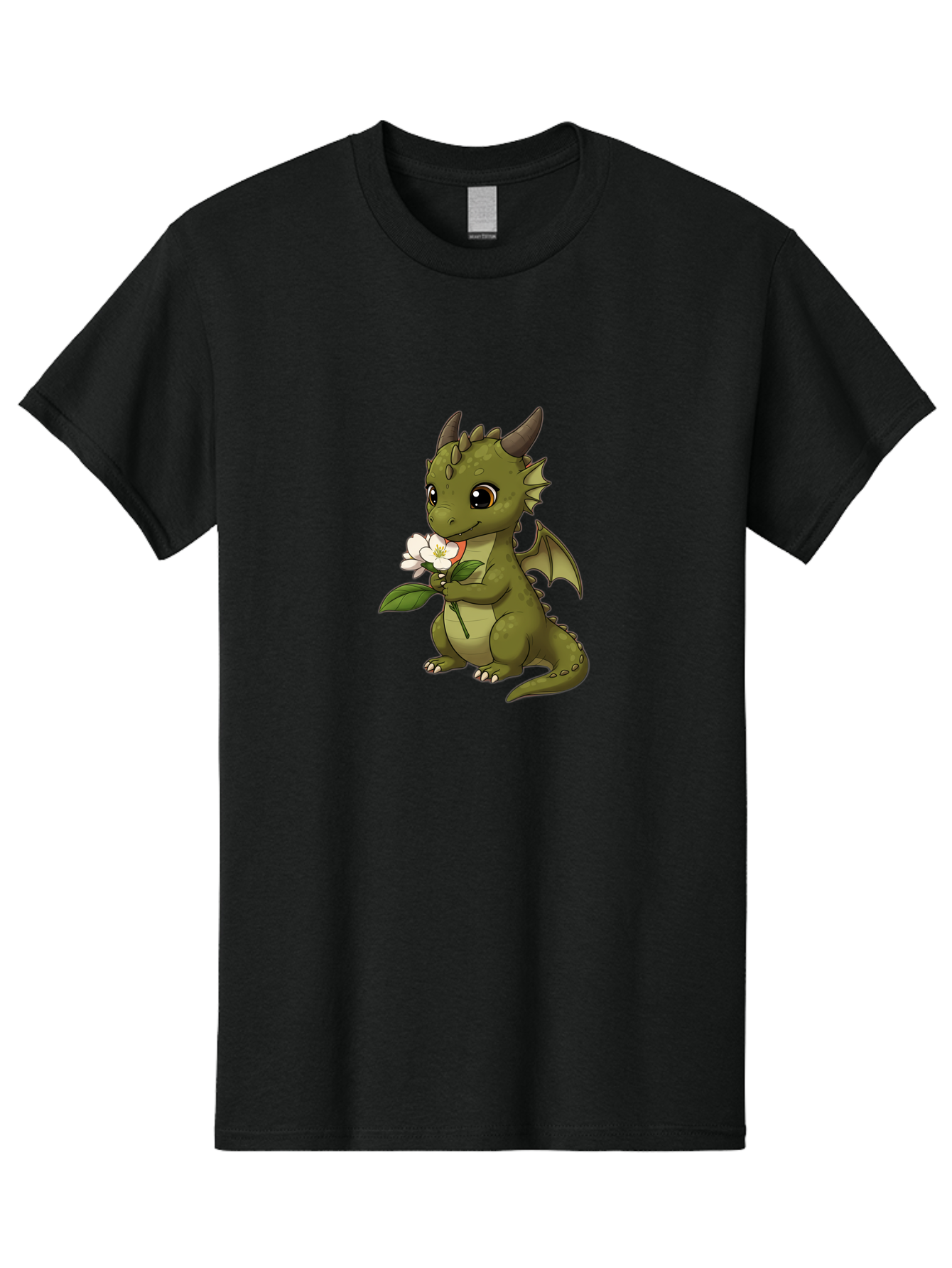 Green-Dragon-With-Flower Men'S Graphic Tee, 100% Cotton, Comfortable Casual Summer Wear, Machine Washable, Vintage Camera, Old Camera, Antique Camera, Black Camera, Classic Photography, Photography Equipment, Nostalgic Device, Film Camera, Baj486
