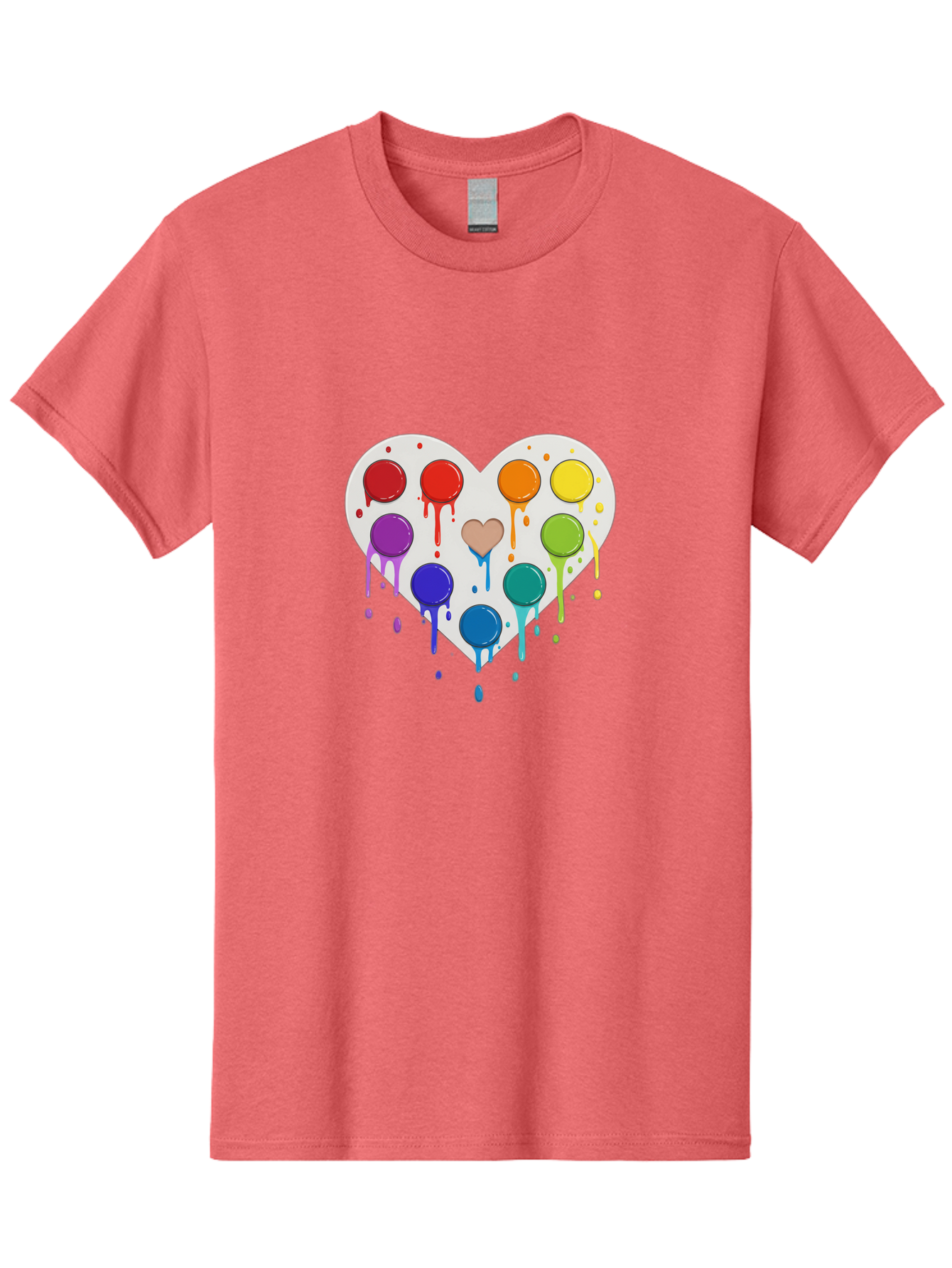 Heart-Paint-Palette Men'S Graphic Tee, 100% Cotton, Comfortable Casual Summer Wear, Machine Washable, Vintage Camera, Old Camera, Antique Camera, Black Camera, Classic Photography, Photography Equipment, Nostalgic Device, Film Camera, Baj490