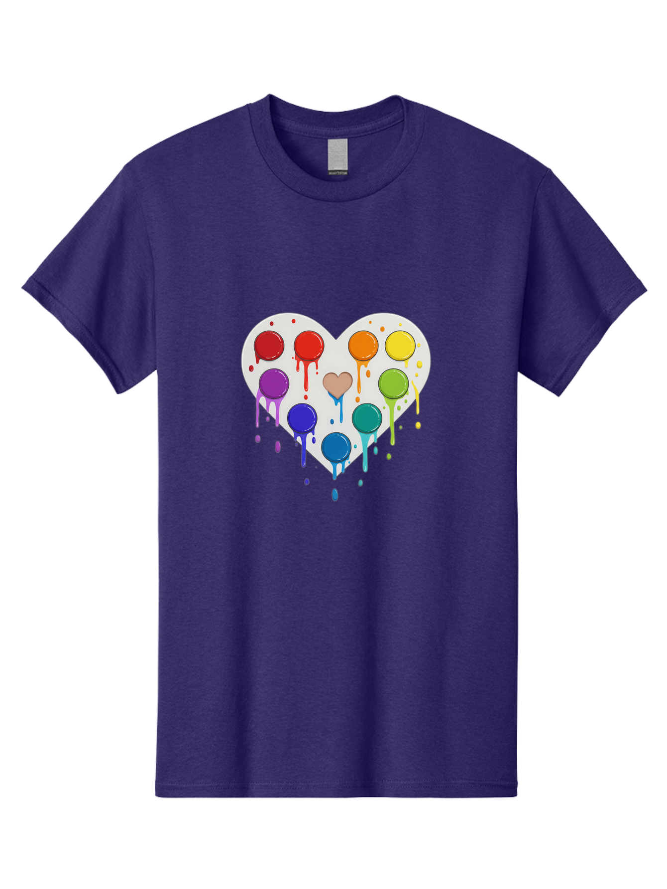 Heart-Paint-Palette Men'S Graphic Tee, 100% Cotton, Comfortable Casual Summer Wear, Machine Washable, Vintage Camera, Old Camera, Antique Camera, Black Camera, Classic Photography, Photography Equipment, Nostalgic Device, Film Camera, Baj490