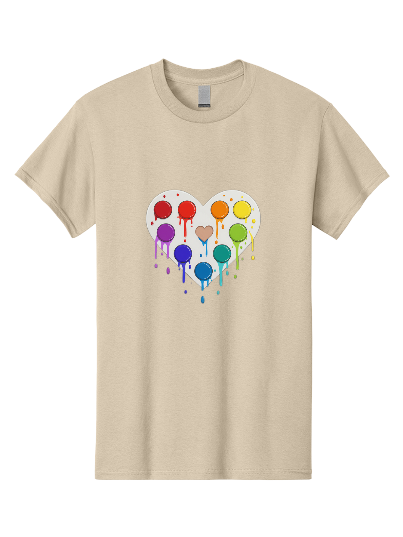 Heart-Paint-Palette Men'S Graphic Tee, 100% Cotton, Comfortable Casual Summer Wear, Machine Washable, Vintage Camera, Old Camera, Antique Camera, Black Camera, Classic Photography, Photography Equipment, Nostalgic Device, Film Camera, Baj490