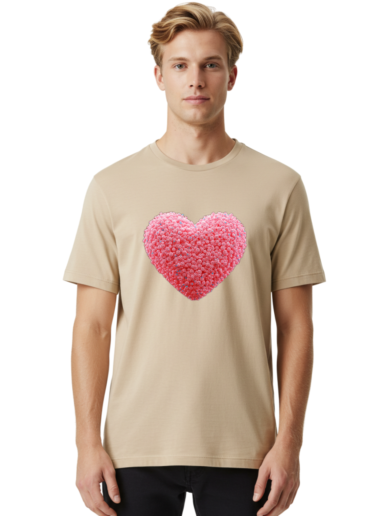 Heart-Shaped-Flowers Men'S Graphic Tee, 100% Cotton, Comfortable Casual Summer Wear, Machine Washable, Vintage Camera, Old Camera, Antique Camera, Black Camera, Classic Photography, Photography Equipment, Nostalgic Device, Film Camera, Baj491