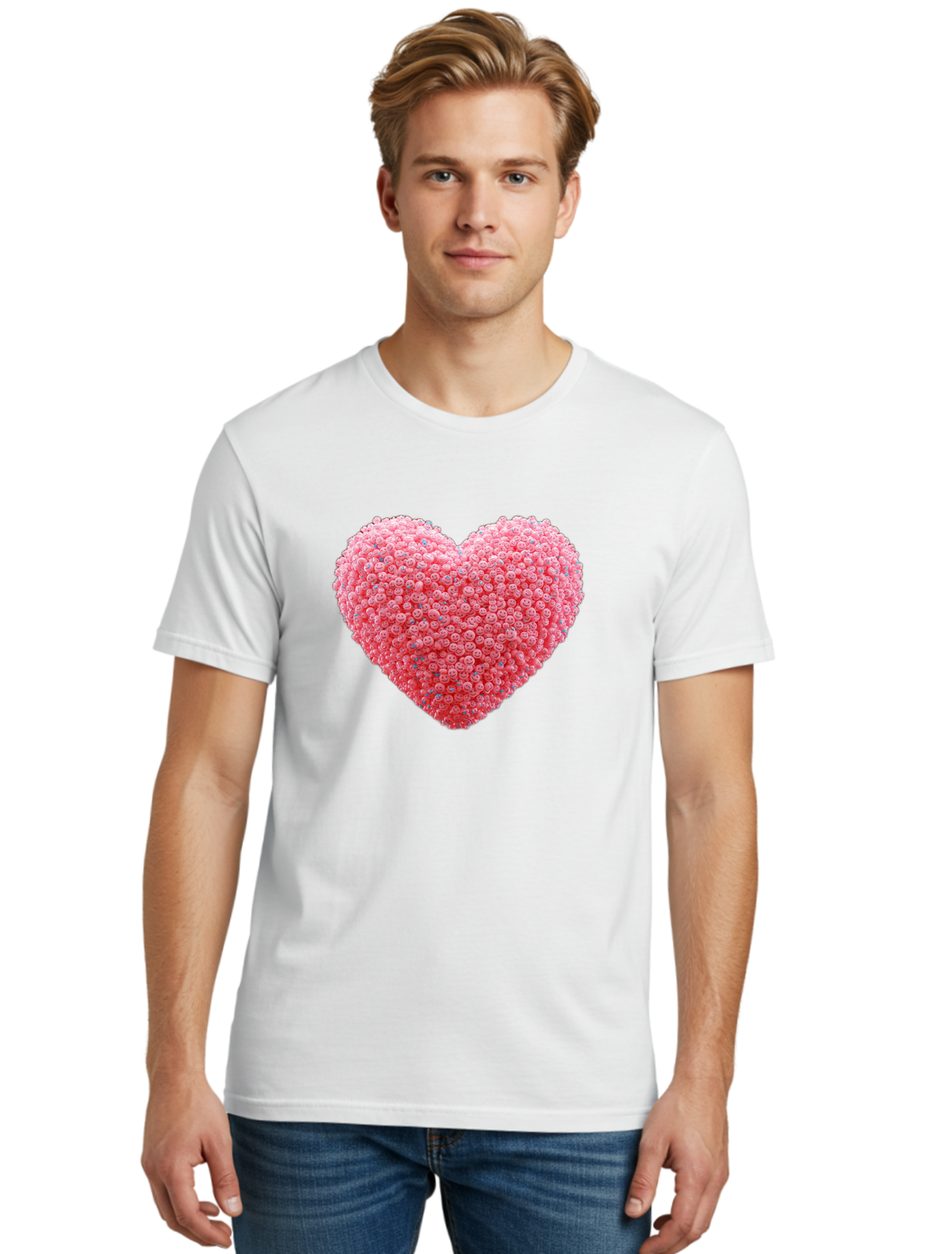 Heart-Shaped-Flowers Men'S Graphic Tee, 100% Cotton, Comfortable Casual Summer Wear, Machine Washable, Vintage Camera, Old Camera, Antique Camera, Black Camera, Classic Photography, Photography Equipment, Nostalgic Device, Film Camera, Baj491