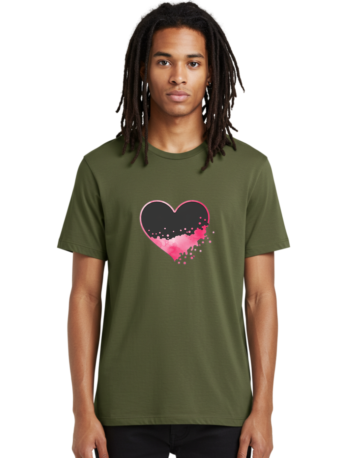 Heart-Splatter Men'S Graphic Tee, 100% Cotton, Comfortable Casual Summer Wear, Machine Washable, Vintage Camera, Old Camera, Antique Camera, Black Camera, Classic Photography, Photography Equipment, Nostalgic Device, Film Camera, Camera Art Baj493