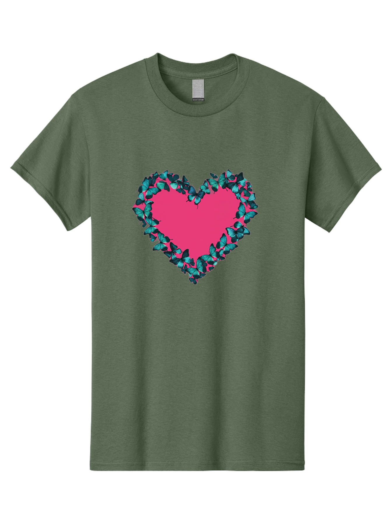 Heart-Surrounded-By-Butterflies Men'S Graphic Tee, 100% Cotton, Comfortable Casual Summer Wear, Machine Washable, Vintage Camera, Old Camera, Antique Camera, Black Camera, Classic Photography, Photography Equipment, Nostalgic Device, Baj494
