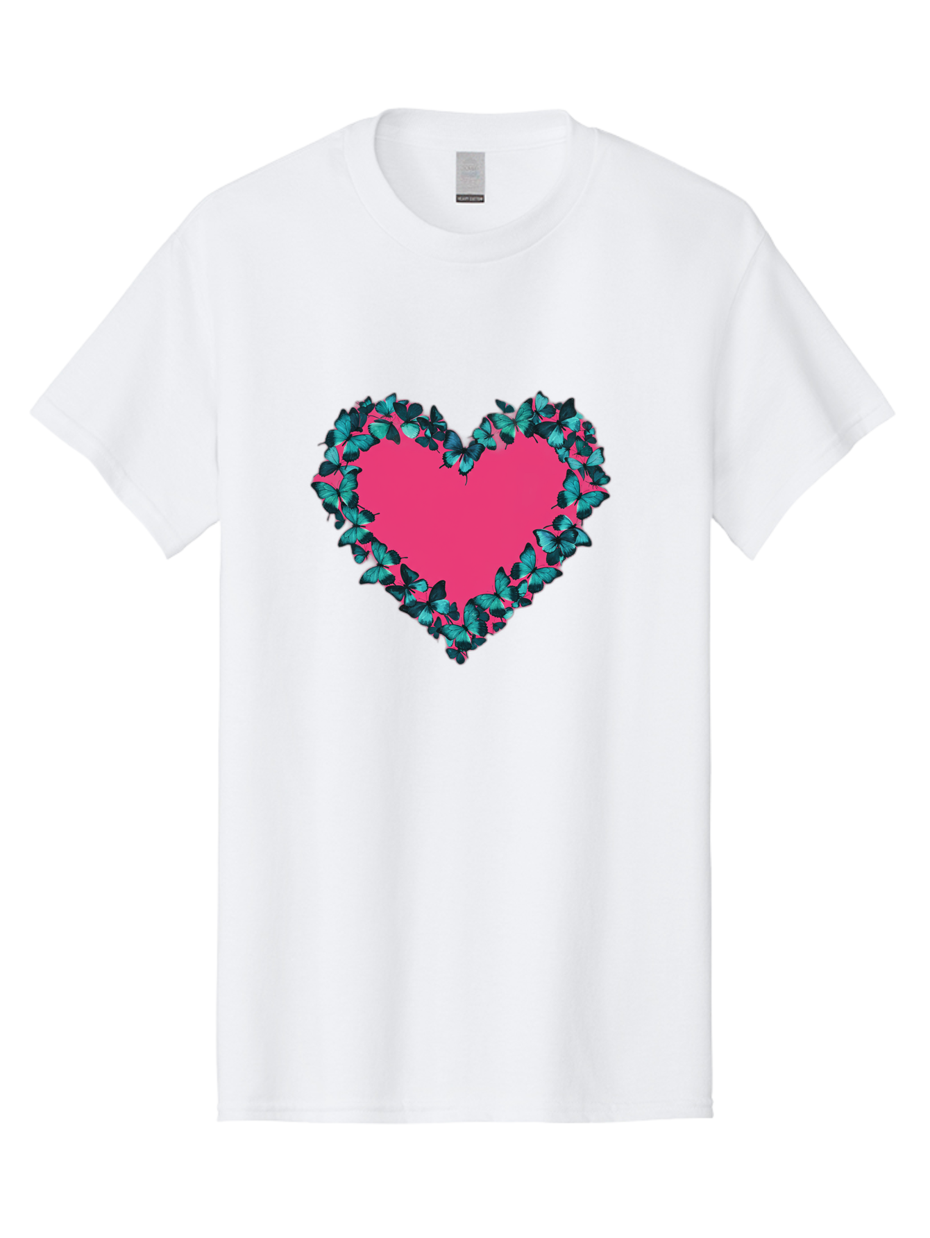 Heart-Surrounded-By-Butterflies Men'S Graphic Tee, 100% Cotton, Comfortable Casual Summer Wear, Machine Washable, Vintage Camera, Old Camera, Antique Camera, Black Camera, Classic Photography, Photography Equipment, Nostalgic Device, Baj494