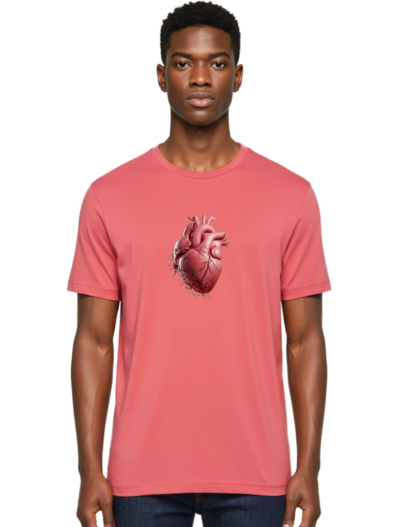 Human-Heart-1 Men'S Graphic Tee, 100% Cotton, Comfortable Casual Summer Wear, Machine Washable, Vintage Camera, Old Camera, Antique Camera, Black Camera, Classic Photography, Photography Equipment, Nostalgic Device, Film Camera, Camera Art Baj497