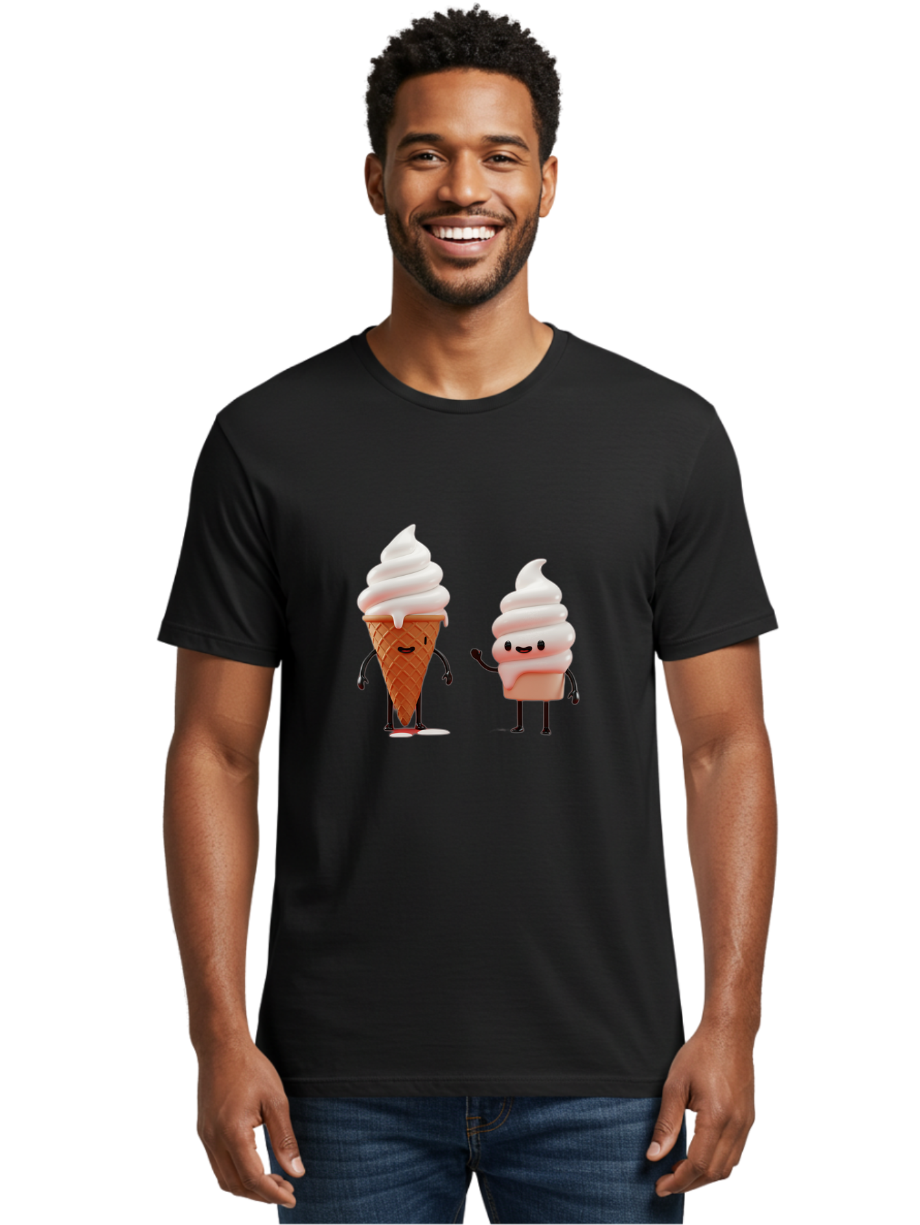 Ice-Cream-Characters Men'S Graphic Tee, 100% Cotton, Comfortable Casual Summer Wear, Machine Washable, Vintage Camera, Old Camera, Antique Camera, Black Camera, Classic Photography, Photography Equipment, Nostalgic Device, Film Camera, Baj499