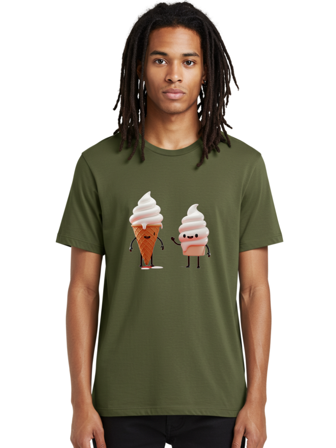 Ice-Cream-Characters Men'S Graphic Tee, 100% Cotton, Comfortable Casual Summer Wear, Machine Washable, Vintage Camera, Old Camera, Antique Camera, Black Camera, Classic Photography, Photography Equipment, Nostalgic Device, Film Camera, Baj499