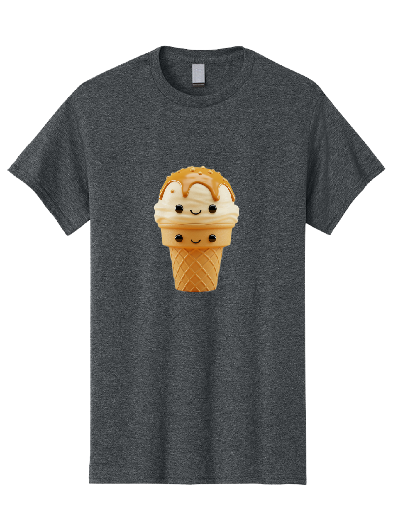 Ice-Cream-Cone-Character Men'S Graphic Tee, 100% Cotton, Comfortable Casual Summer Wear, Machine Washable, Vintage Camera, Old Camera, Antique Camera, Black Camera, Classic Photography, Photography Equipment, Nostalgic Device, Film Camera, Baj502