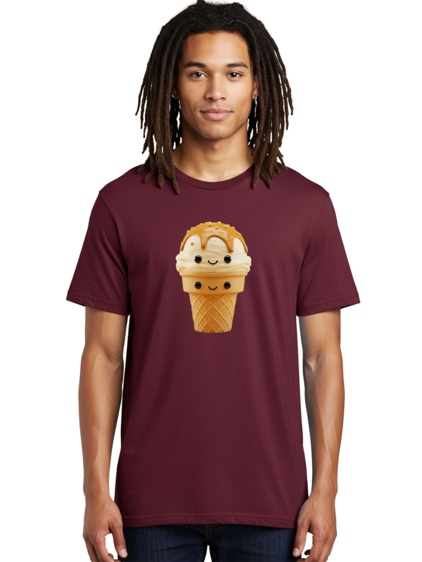 Ice-Cream-Cone-Character Men'S Graphic Tee, 100% Cotton, Comfortable Casual Summer Wear, Machine Washable, Vintage Camera, Old Camera, Antique Camera, Black Camera, Classic Photography, Photography Equipment, Nostalgic Device, Film Camera, Baj502