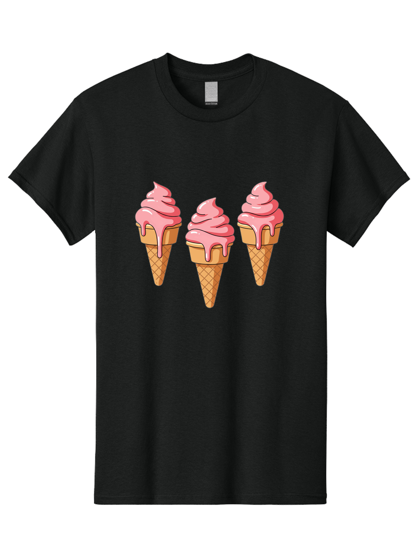 Ice-Cream-Cones-1 Men'S Graphic Tee, 100% Cotton, Comfortable Casual Summer Wear, Machine Washable, Vintage Camera, Old Camera, Antique Camera, Black Camera, Classic Photography, Photography Equipment, Nostalgic Device, Film Camera, Camera Art Baj504