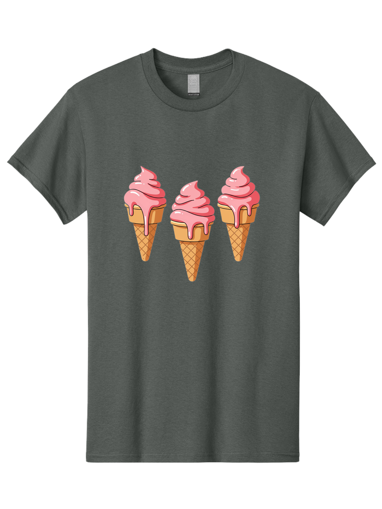 Ice-Cream-Cones-1 Men'S Graphic Tee, 100% Cotton, Comfortable Casual Summer Wear, Machine Washable, Vintage Camera, Old Camera, Antique Camera, Black Camera, Classic Photography, Photography Equipment, Nostalgic Device, Film Camera, Camera Art Baj504