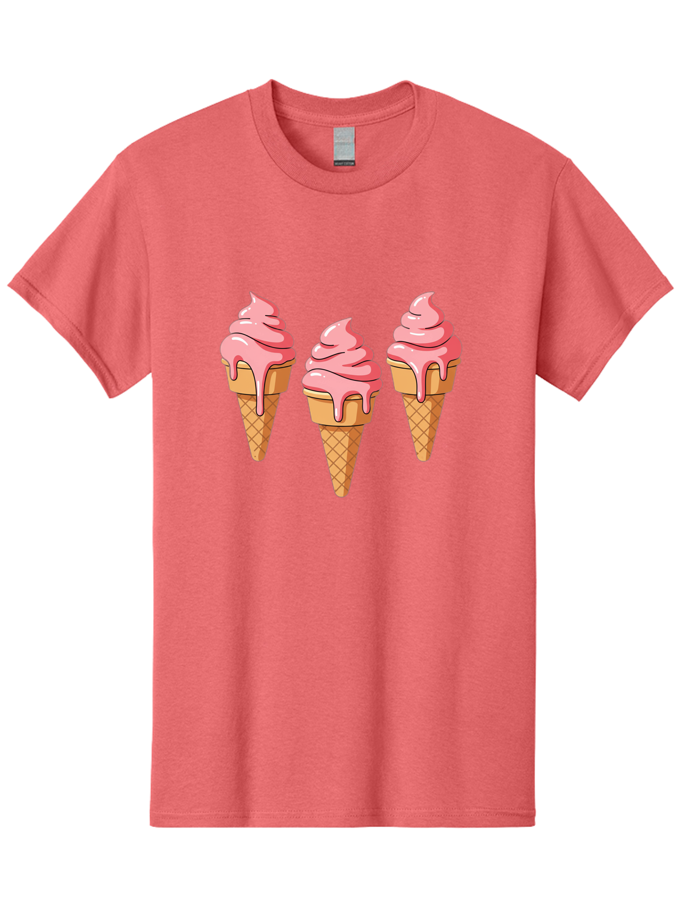 Ice-Cream-Cones-1 Men'S Graphic Tee, 100% Cotton, Comfortable Casual Summer Wear, Machine Washable, Vintage Camera, Old Camera, Antique Camera, Black Camera, Classic Photography, Photography Equipment, Nostalgic Device, Film Camera, Camera Art Baj504