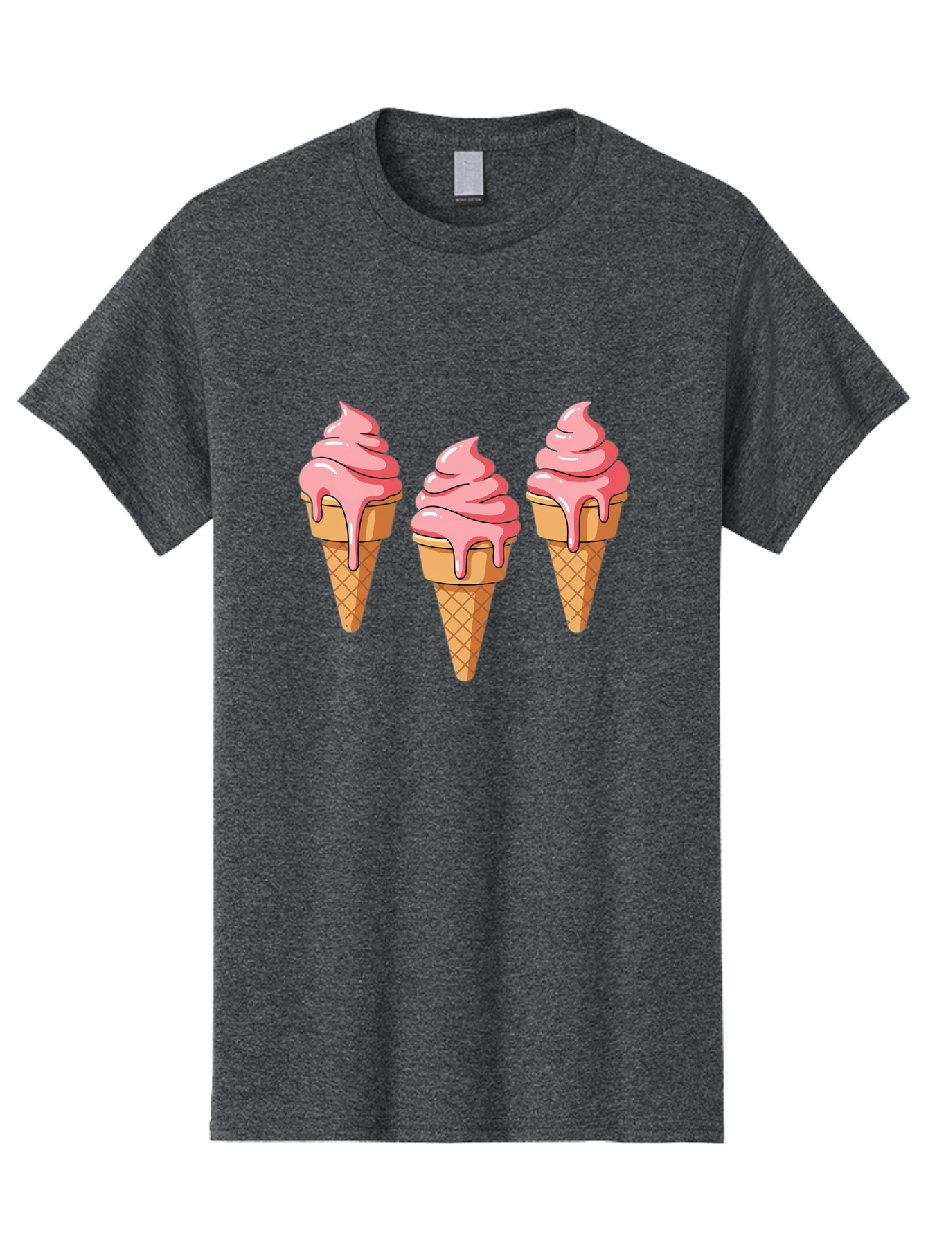 Ice-Cream-Cones-1 Men'S Graphic Tee, 100% Cotton, Comfortable Casual Summer Wear, Machine Washable, Vintage Camera, Old Camera, Antique Camera, Black Camera, Classic Photography, Photography Equipment, Nostalgic Device, Film Camera, Camera Art Baj504