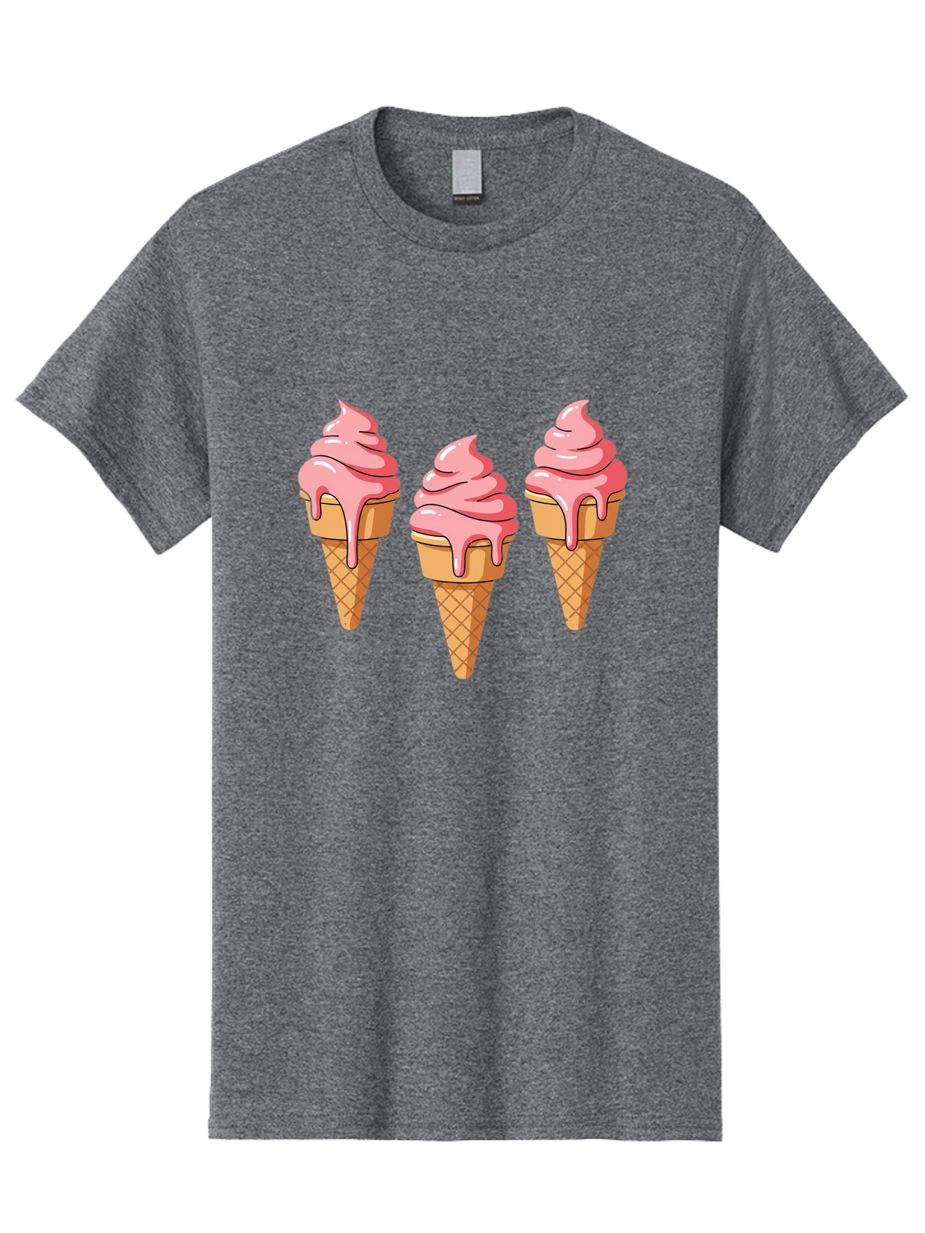 Ice-Cream-Cones-1 Men'S Graphic Tee, 100% Cotton, Comfortable Casual Summer Wear, Machine Washable, Vintage Camera, Old Camera, Antique Camera, Black Camera, Classic Photography, Photography Equipment, Nostalgic Device, Film Camera, Camera Art Baj504