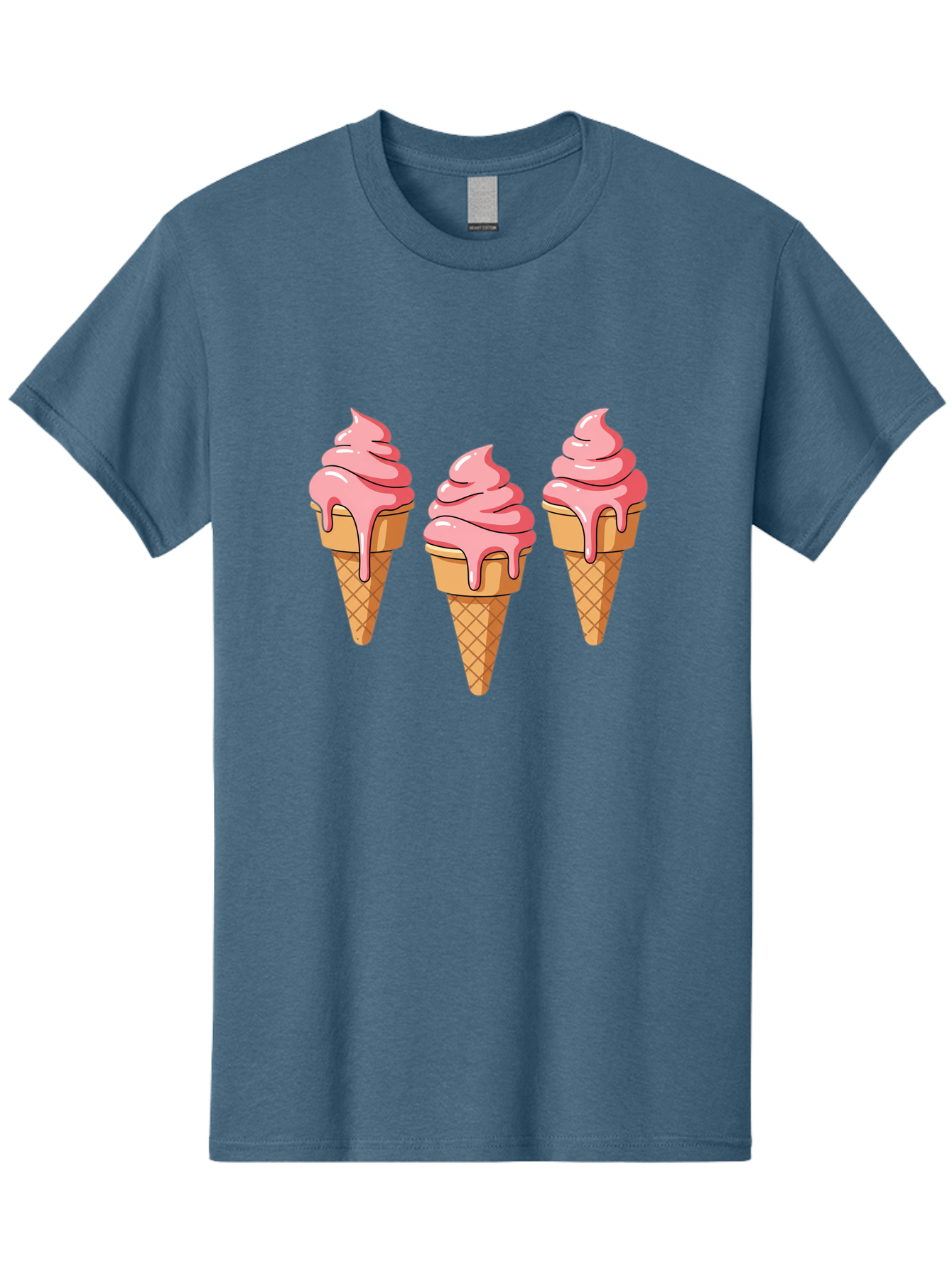 Ice-Cream-Cones-1 Men'S Graphic Tee, 100% Cotton, Comfortable Casual Summer Wear, Machine Washable, Vintage Camera, Old Camera, Antique Camera, Black Camera, Classic Photography, Photography Equipment, Nostalgic Device, Film Camera, Camera Art Baj504