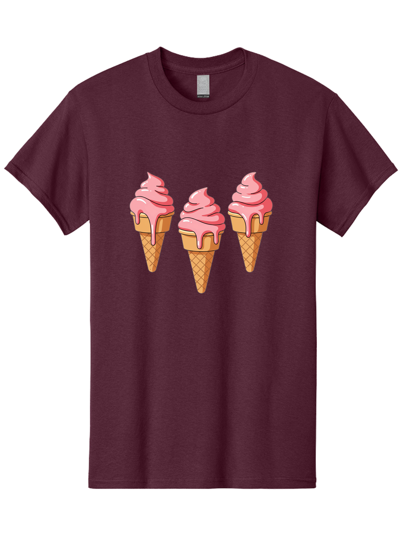 Ice-Cream-Cones-1 Men'S Graphic Tee, 100% Cotton, Comfortable Casual Summer Wear, Machine Washable, Vintage Camera, Old Camera, Antique Camera, Black Camera, Classic Photography, Photography Equipment, Nostalgic Device, Film Camera, Camera Art Baj504