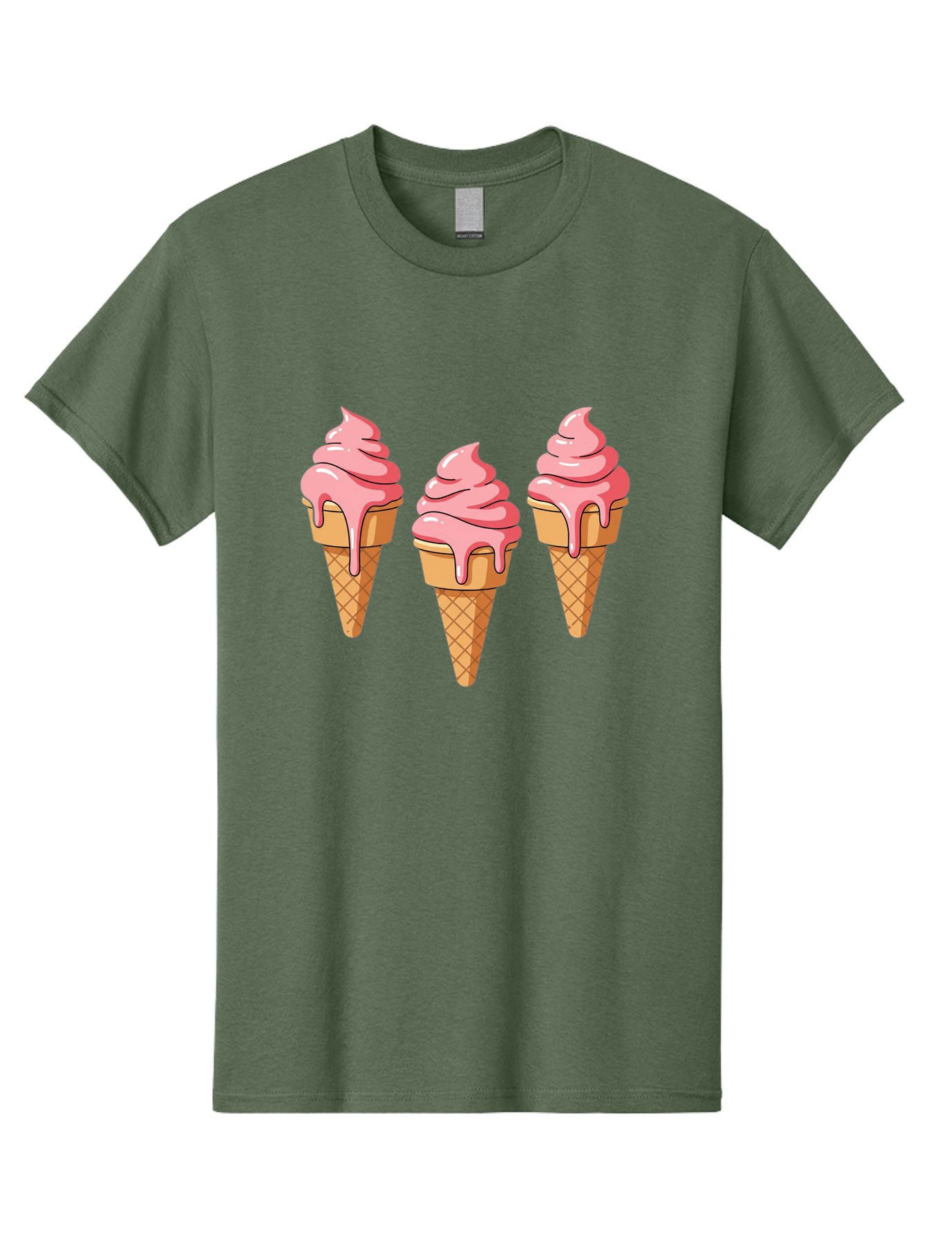Ice-Cream-Cones-1 Men'S Graphic Tee, 100% Cotton, Comfortable Casual Summer Wear, Machine Washable, Vintage Camera, Old Camera, Antique Camera, Black Camera, Classic Photography, Photography Equipment, Nostalgic Device, Film Camera, Camera Art Baj504