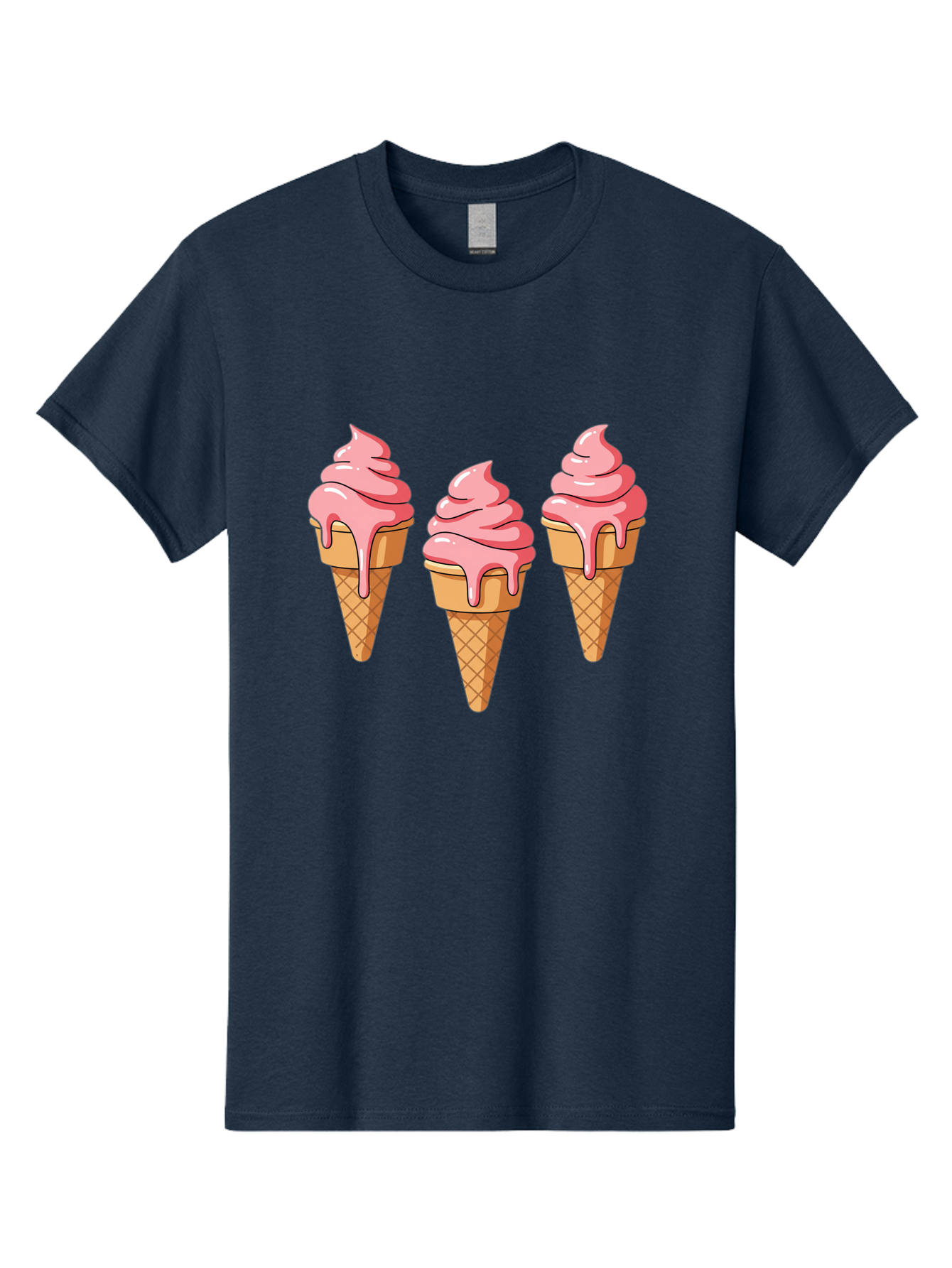 Ice-Cream-Cones-1 Men'S Graphic Tee, 100% Cotton, Comfortable Casual Summer Wear, Machine Washable, Vintage Camera, Old Camera, Antique Camera, Black Camera, Classic Photography, Photography Equipment, Nostalgic Device, Film Camera, Camera Art Baj504