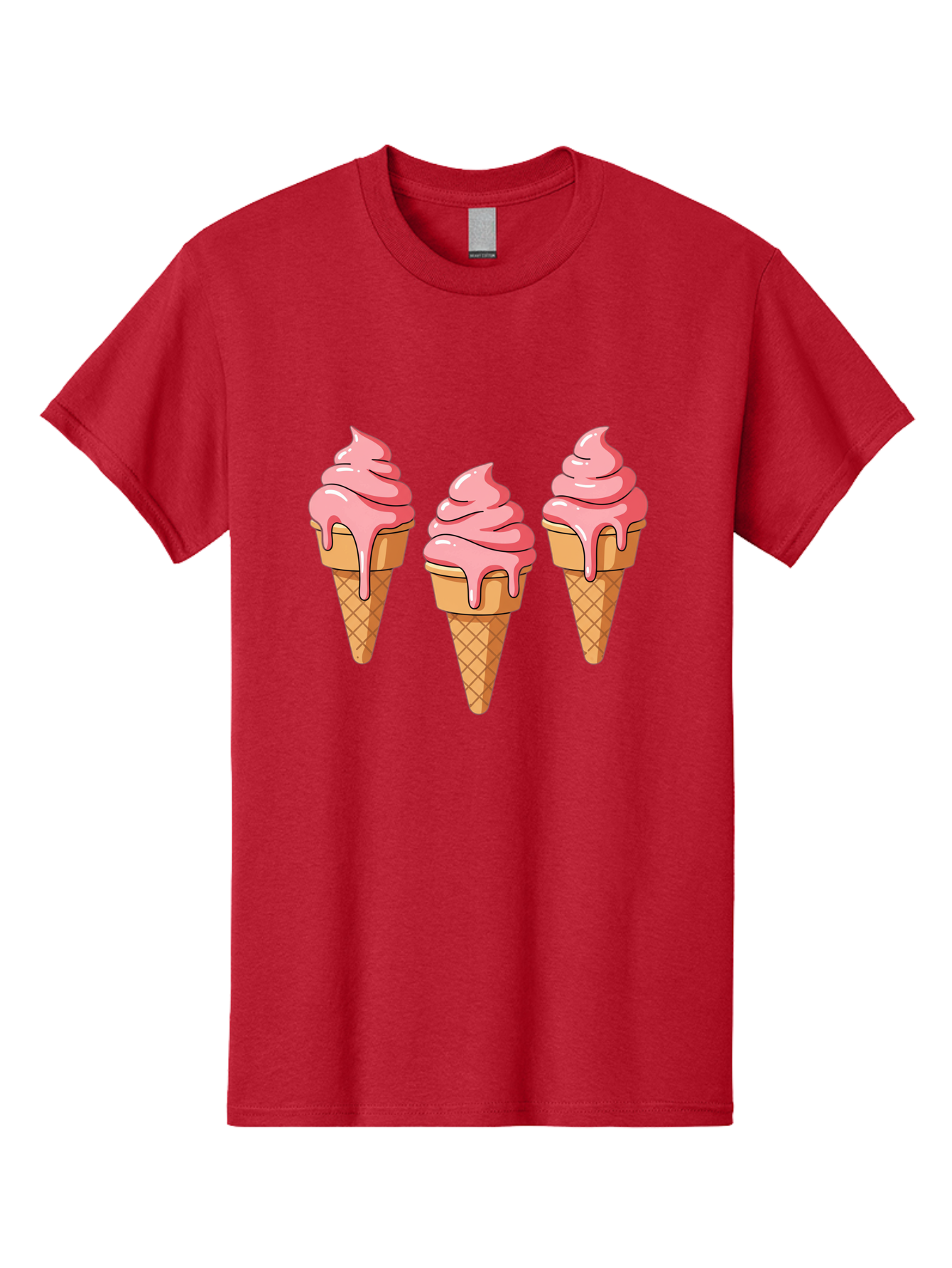 Ice-Cream-Cones-1 Men'S Graphic Tee, 100% Cotton, Comfortable Casual Summer Wear, Machine Washable, Vintage Camera, Old Camera, Antique Camera, Black Camera, Classic Photography, Photography Equipment, Nostalgic Device, Film Camera, Camera Art Baj504