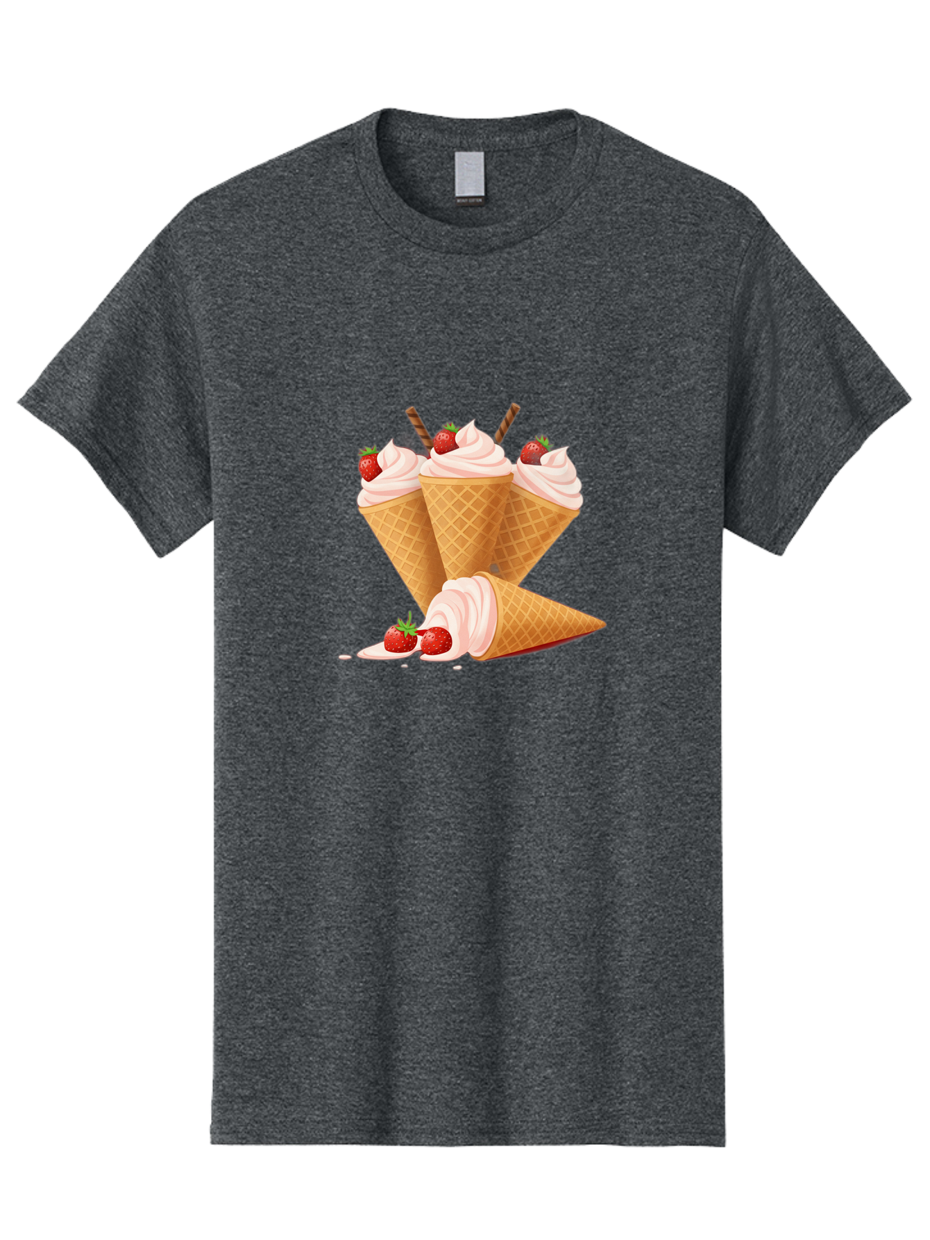 Ice-Cream-Cones-2 Men'S Graphic Tee, 100% Cotton, Comfortable Casual Summer Wear, Machine Washable, Vintage Camera, Old Camera, Antique Camera, Black Camera, Classic Photography, Photography Equipment, Nostalgic Device, Film Camera, Camera Art Baj505