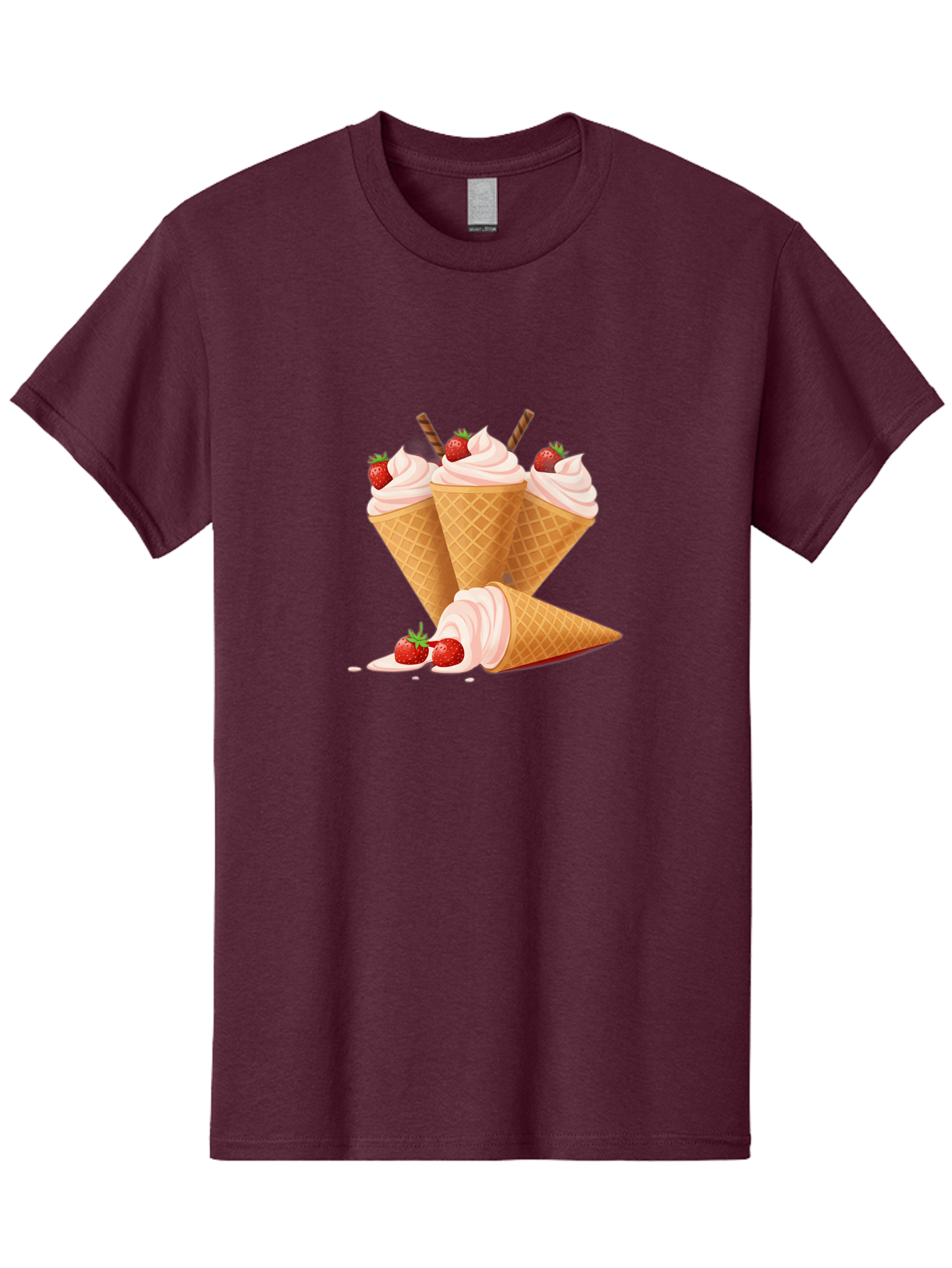 Ice-Cream-Cones-2 Men'S Graphic Tee, 100% Cotton, Comfortable Casual Summer Wear, Machine Washable, Vintage Camera, Old Camera, Antique Camera, Black Camera, Classic Photography, Photography Equipment, Nostalgic Device, Film Camera, Camera Art Baj505