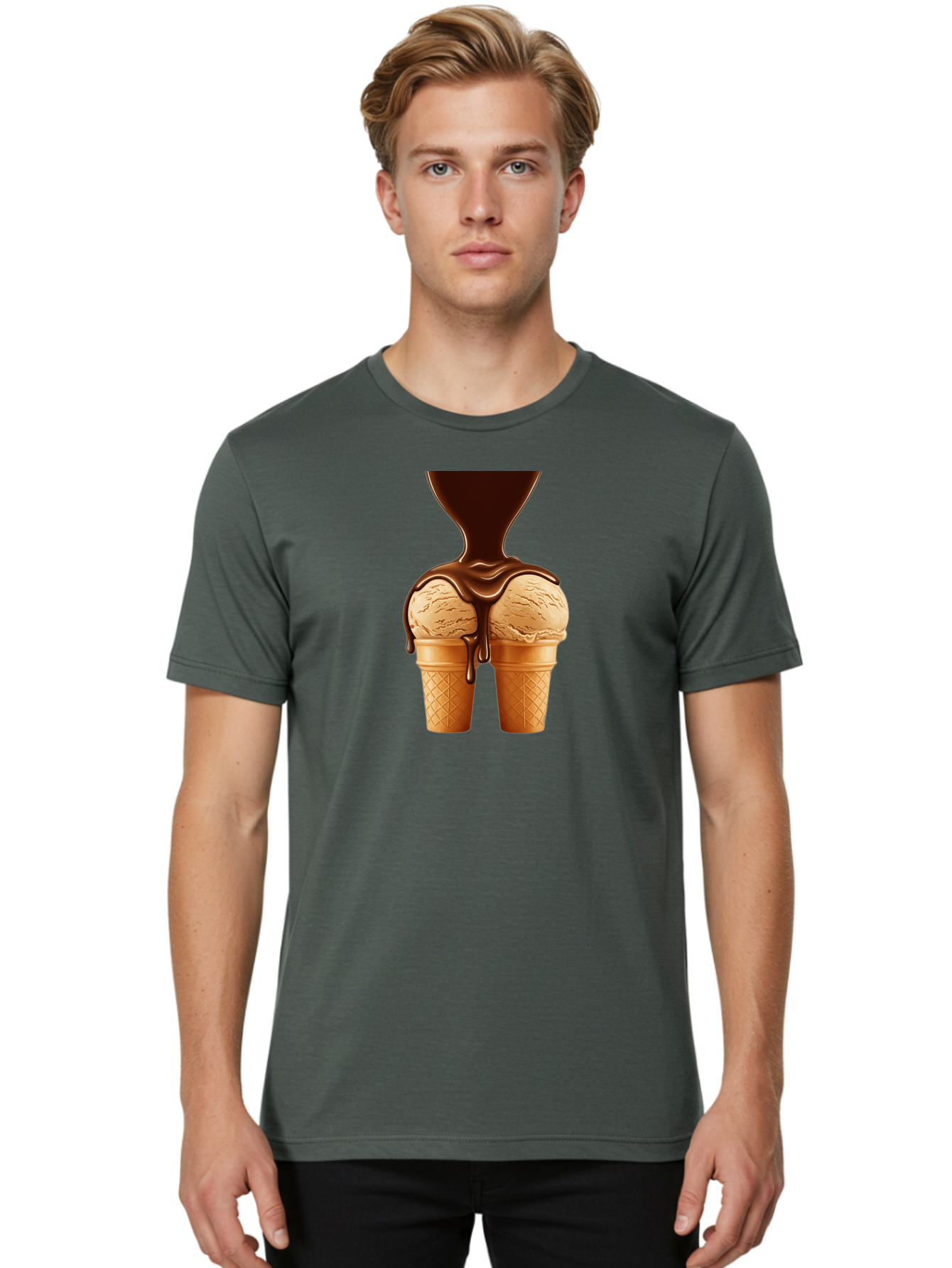 Ice-Cream-Cones-3 Men'S Graphic Tee, 100% Cotton, Comfortable Casual Summer Wear, Machine Washable, Vintage Camera, Old Camera, Antique Camera, Black Camera, Classic Photography, Photography Equipment, Nostalgic Device, Film Camera, Camera Art Baj506