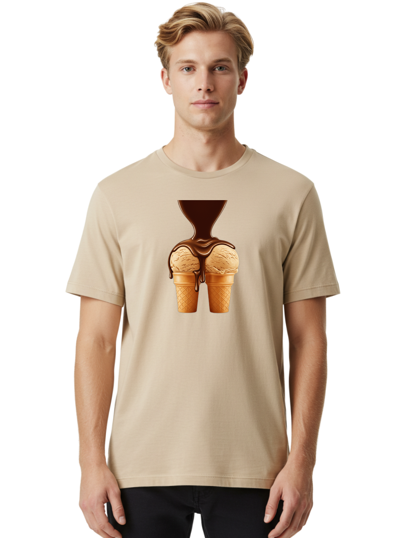 Ice-Cream-Cones-3 Men'S Graphic Tee, 100% Cotton, Comfortable Casual Summer Wear, Machine Washable, Vintage Camera, Old Camera, Antique Camera, Black Camera, Classic Photography, Photography Equipment, Nostalgic Device, Film Camera, Camera Art Baj506