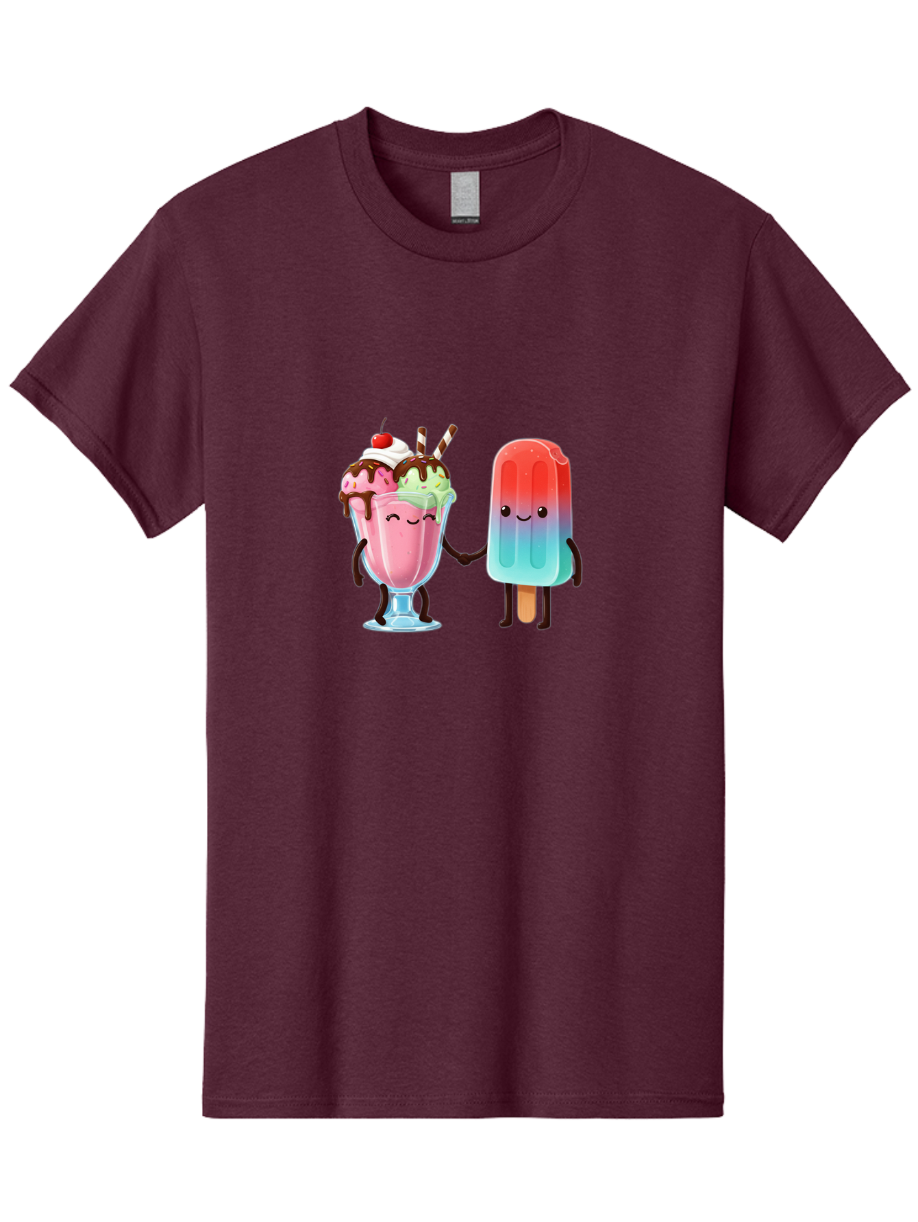 Ice-Cream-Friends-1 Men'S Graphic Tee, 100% Cotton, Comfortable Casual Summer Wear, Machine Washable, Vintage Camera, Old Camera, Antique Camera, Black Camera, Classic Photography, Photography Equipment, Nostalgic Device, Film Camera, Baj508