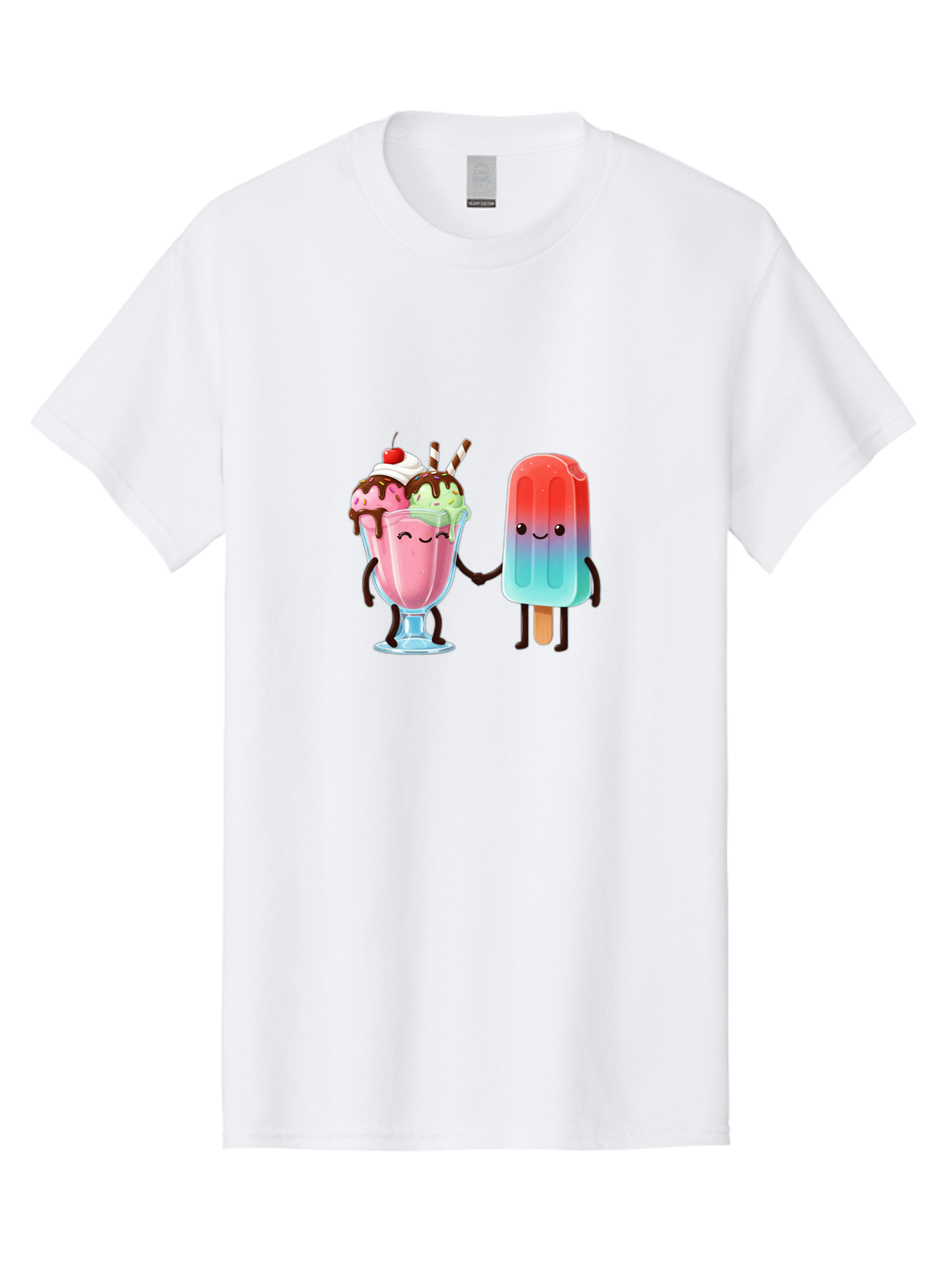 Ice-Cream-Friends-1 Men'S Graphic Tee, 100% Cotton, Comfortable Casual Summer Wear, Machine Washable, Vintage Camera, Old Camera, Antique Camera, Black Camera, Classic Photography, Photography Equipment, Nostalgic Device, Film Camera, Baj508