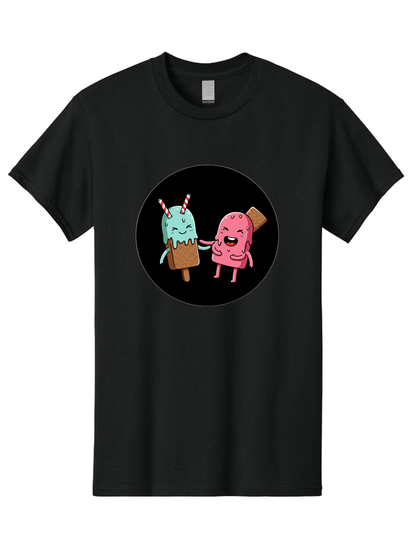 Ice-Cream-Friends Men'S Graphic Tee, 100% Cotton, Comfortable Casual Summer Wear, Machine Washable, Vintage Camera, Old Camera, Antique Camera, Black Camera, Classic Photography, Photography Equipment, Nostalgic Device, Film Camera, Camera Art Baj509
