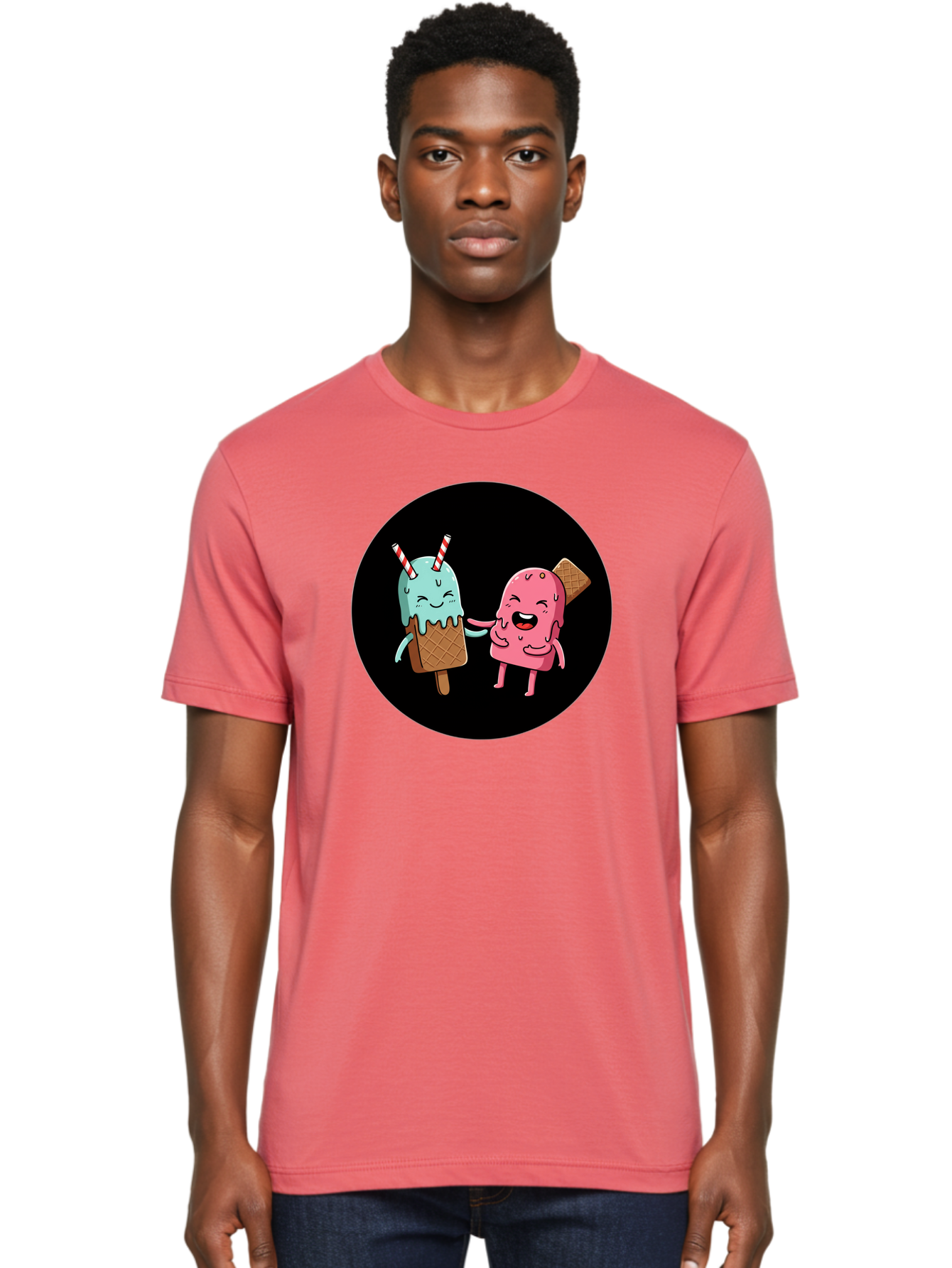 Ice-Cream-Friends Men'S Graphic Tee, 100% Cotton, Comfortable Casual Summer Wear, Machine Washable, Vintage Camera, Old Camera, Antique Camera, Black Camera, Classic Photography, Photography Equipment, Nostalgic Device, Film Camera, Camera Art Baj509