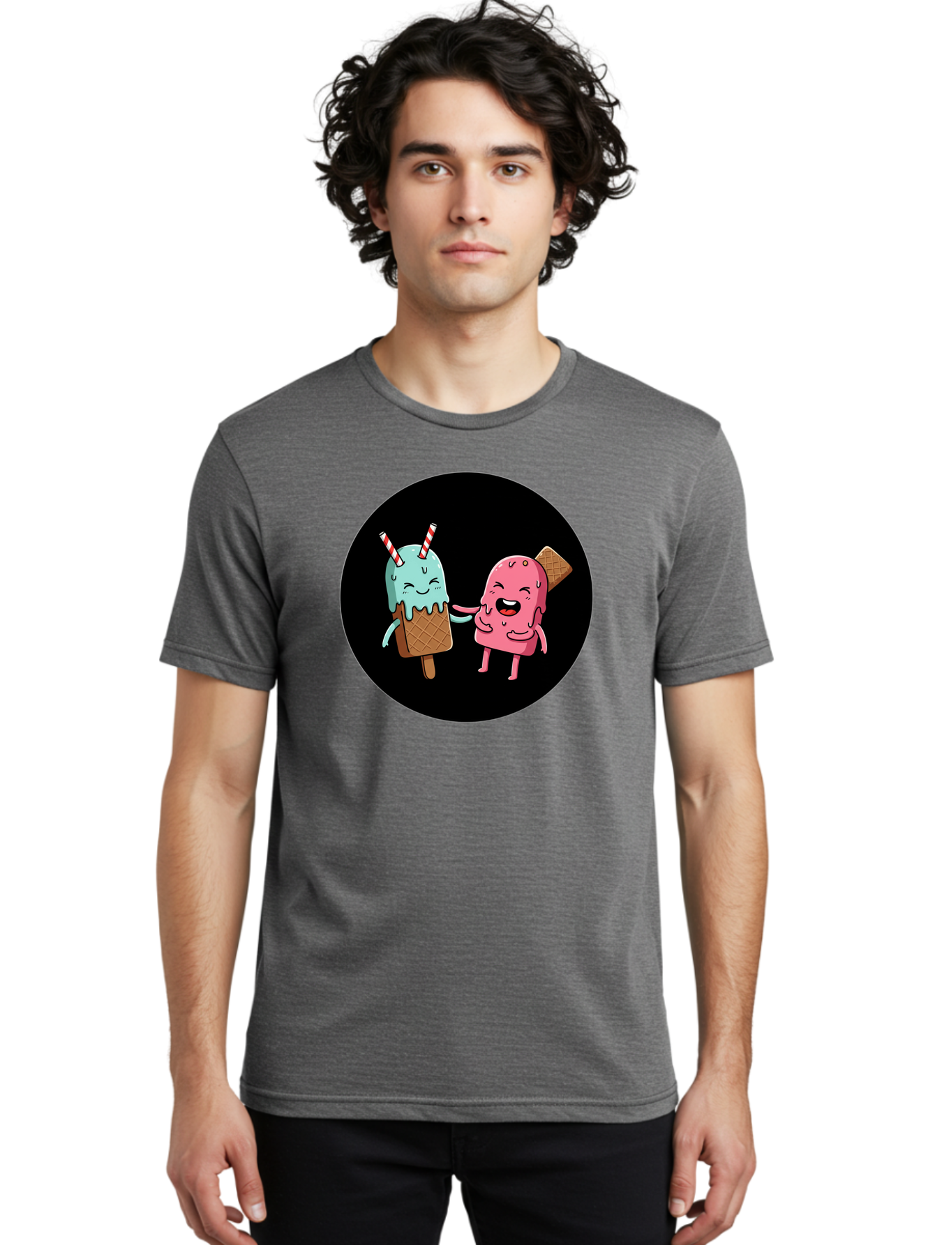 Ice-Cream-Friends Men'S Graphic Tee, 100% Cotton, Comfortable Casual Summer Wear, Machine Washable, Vintage Camera, Old Camera, Antique Camera, Black Camera, Classic Photography, Photography Equipment, Nostalgic Device, Film Camera, Camera Art Baj509