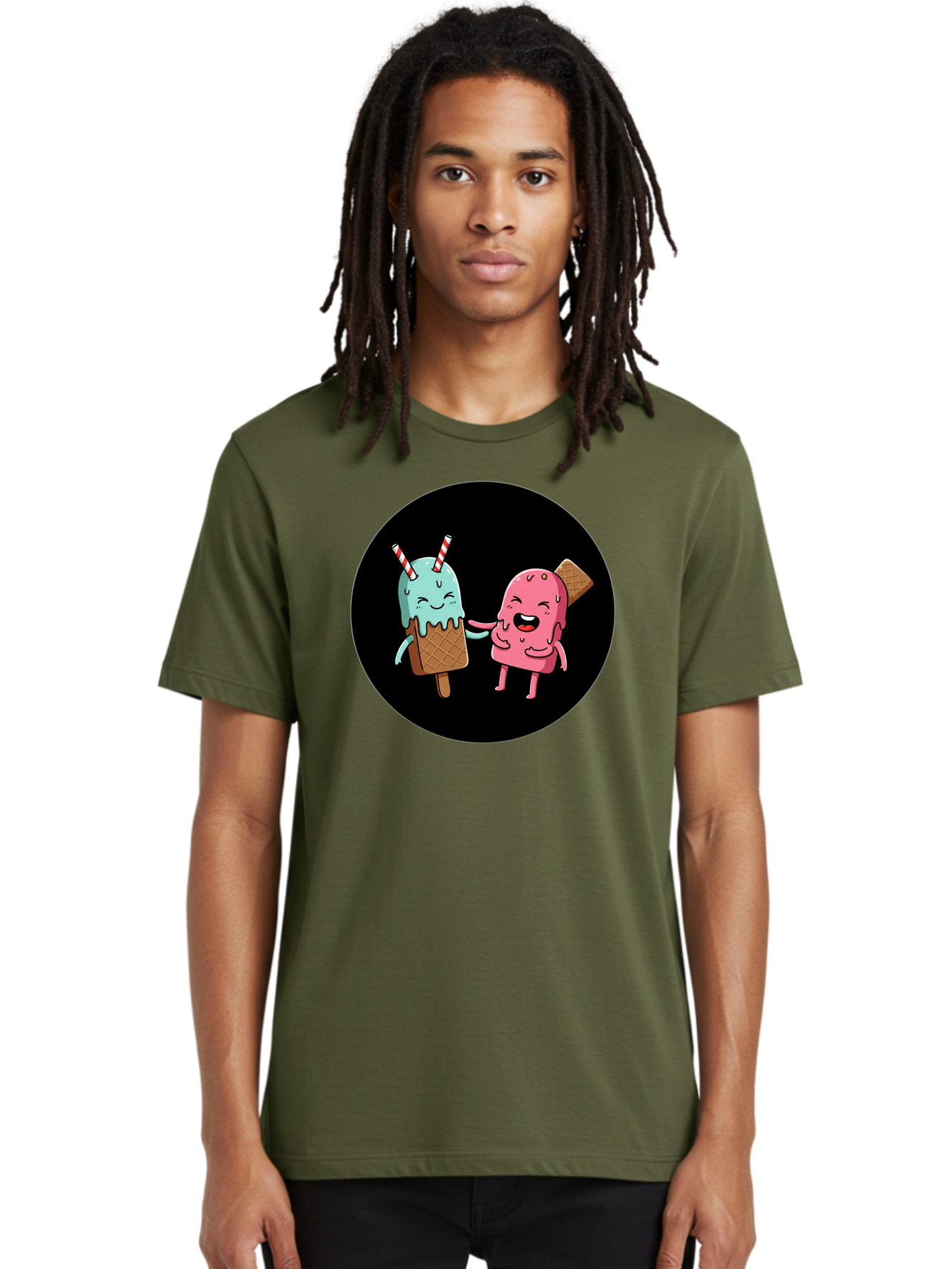 Ice-Cream-Friends Men'S Graphic Tee, 100% Cotton, Comfortable Casual Summer Wear, Machine Washable, Vintage Camera, Old Camera, Antique Camera, Black Camera, Classic Photography, Photography Equipment, Nostalgic Device, Film Camera, Camera Art Baj509