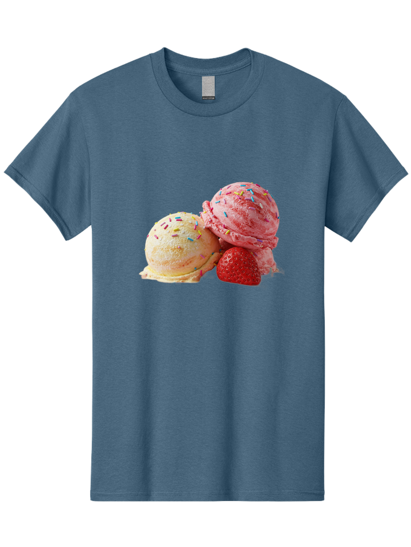 Ice-Cream-Scoops-With-Sprinkles Men'S Graphic Tee, 100% Cotton, Comfortable Casual Summer Wear, Machine Washable, Vintage Camera, Old Camera, Antique Camera, Black Camera, Classic Photography, Photography Equipment, Nostalgic Device, Baj510