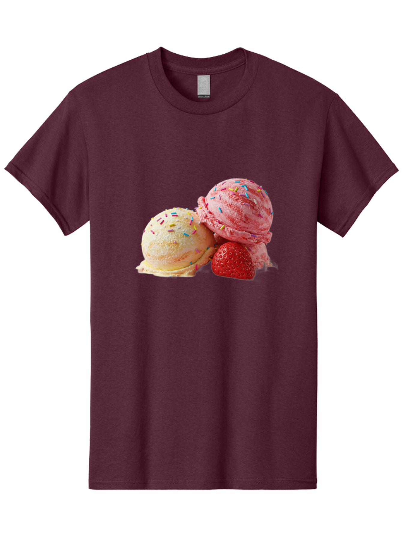Ice-Cream-Scoops-With-Sprinkles Men'S Graphic Tee, 100% Cotton, Comfortable Casual Summer Wear, Machine Washable, Vintage Camera, Old Camera, Antique Camera, Black Camera, Classic Photography, Photography Equipment, Nostalgic Device, Baj510