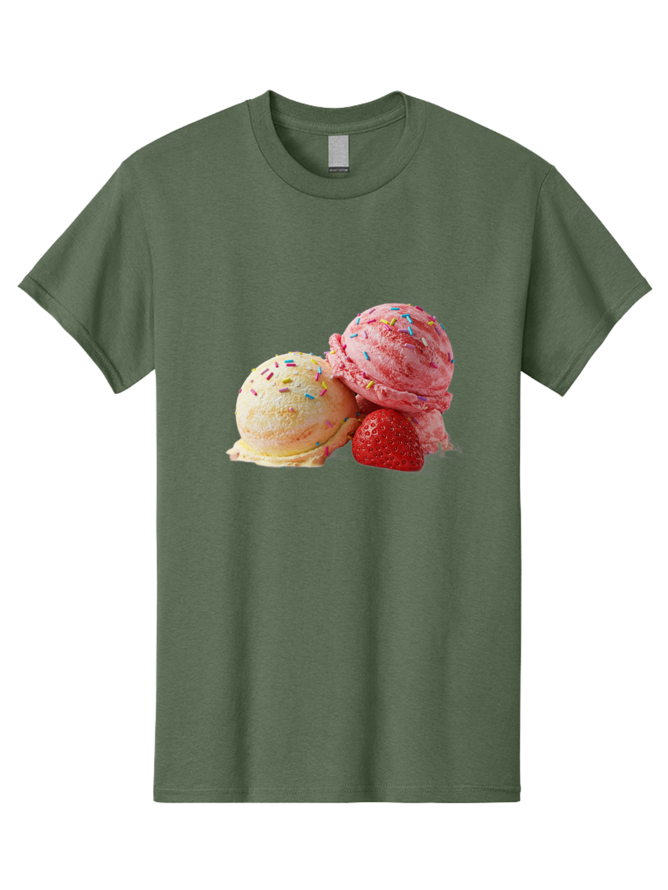 Ice-Cream-Scoops-With-Sprinkles Men'S Graphic Tee, 100% Cotton, Comfortable Casual Summer Wear, Machine Washable, Vintage Camera, Old Camera, Antique Camera, Black Camera, Classic Photography, Photography Equipment, Nostalgic Device, Baj510