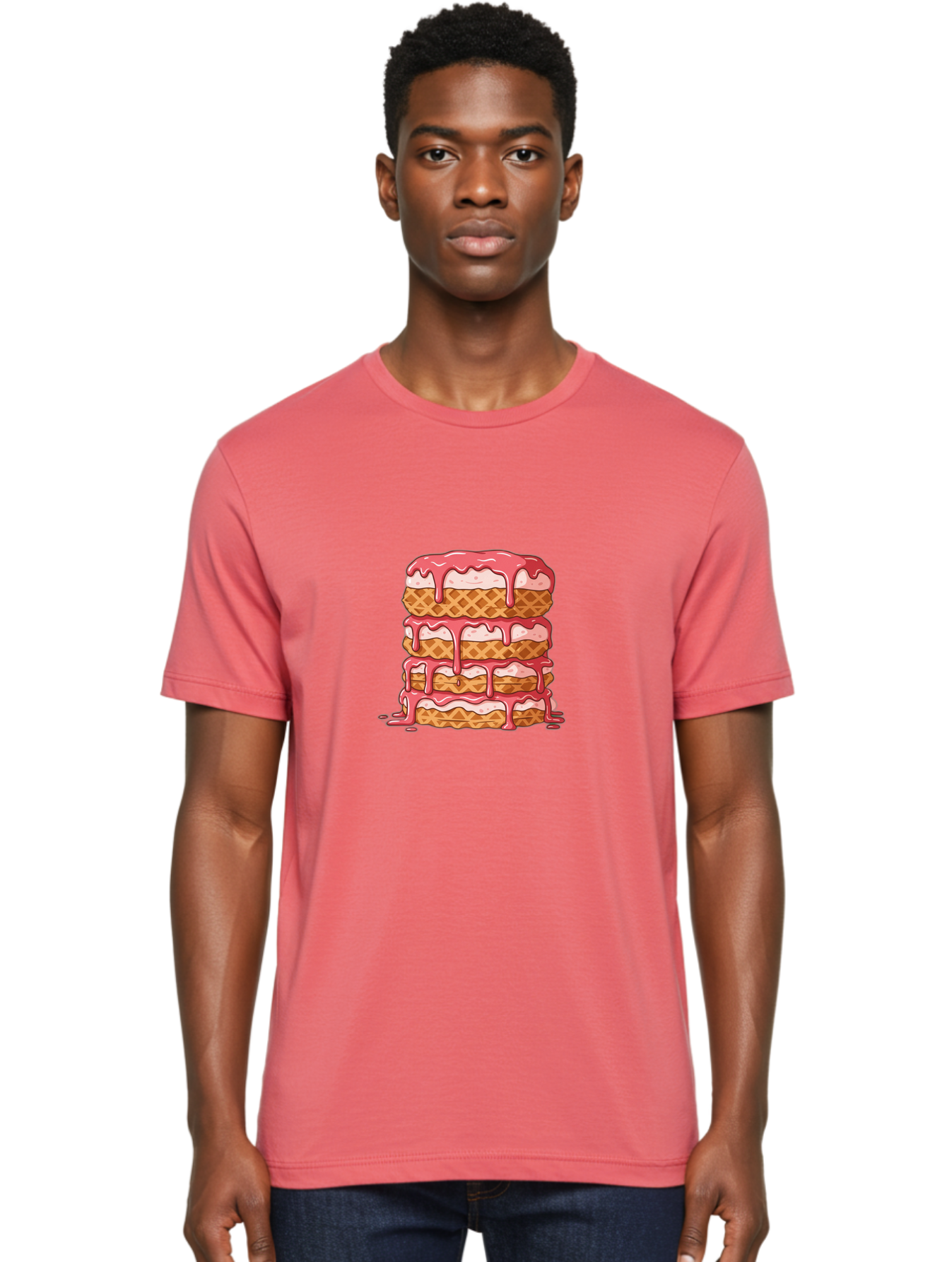 Ice-Cream-Waffle-Sandwich Men'S Graphic Tee, 100% Cotton, Comfortable Casual Summer Wear, Machine Washable, Vintage Camera, Old Camera, Antique Camera, Black Camera, Classic Photography, Photography Equipment, Nostalgic Device, Film Camera, Baj511