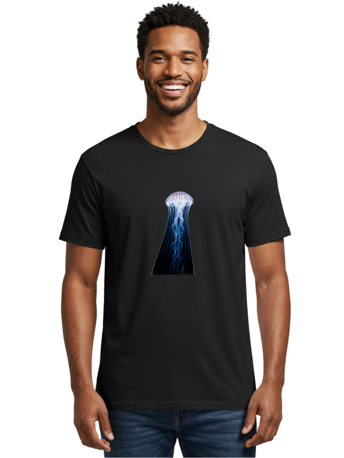 Jellyfish-1 Men'S Graphic Tee, 100% Cotton, Comfortable Casual Summer Wear, Machine Washable, Vintage Camera, Old Camera, Antique Camera, Black Camera, Classic Photography, Photography Equipment, Nostalgic Device, Film Camera, Camera Art Baj514
