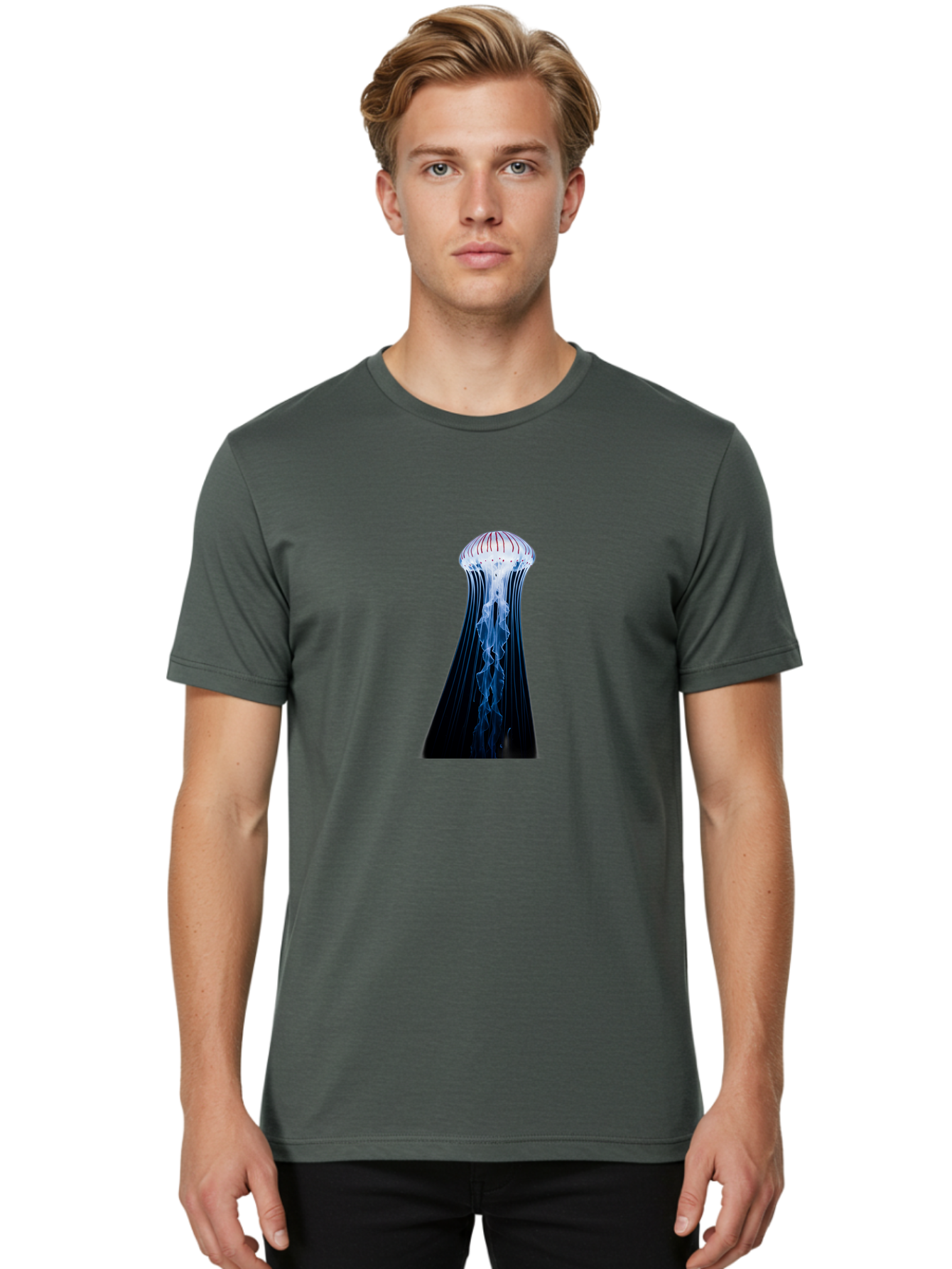 Jellyfish-1 Men'S Graphic Tee, 100% Cotton, Comfortable Casual Summer Wear, Machine Washable, Vintage Camera, Old Camera, Antique Camera, Black Camera, Classic Photography, Photography Equipment, Nostalgic Device, Film Camera, Camera Art Baj514