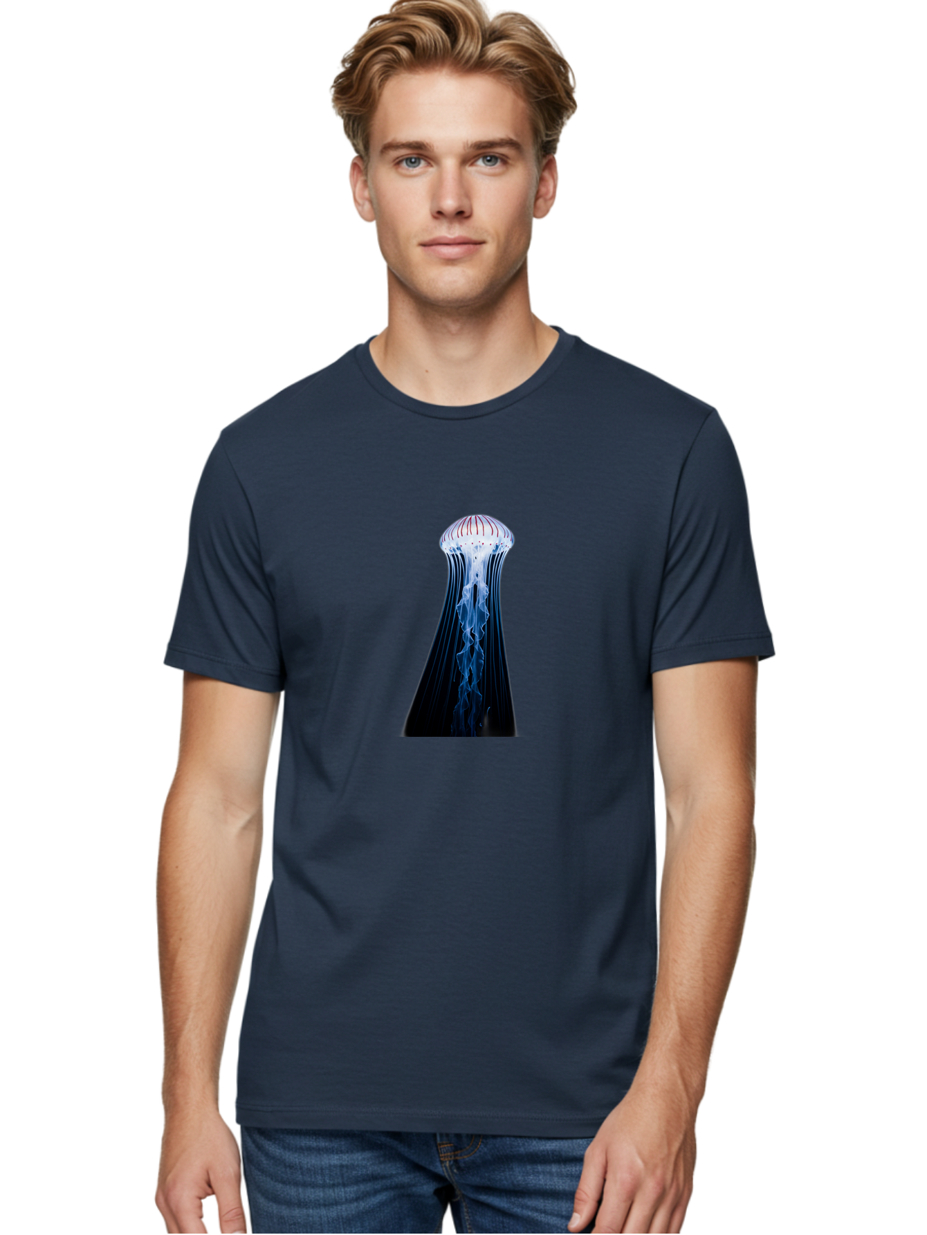 Jellyfish-1 Men'S Graphic Tee, 100% Cotton, Comfortable Casual Summer Wear, Machine Washable, Vintage Camera, Old Camera, Antique Camera, Black Camera, Classic Photography, Photography Equipment, Nostalgic Device, Film Camera, Camera Art Baj514