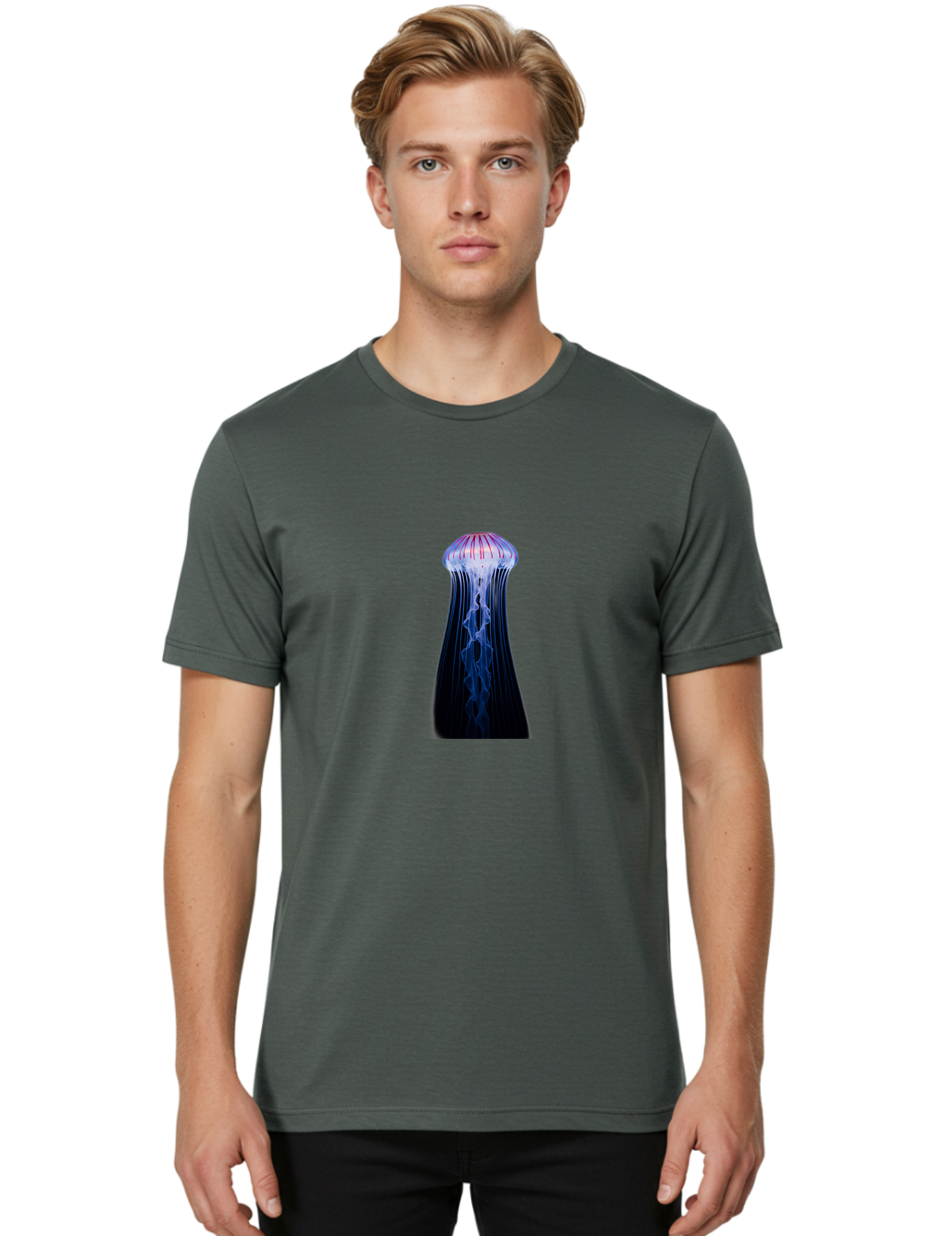 Jellyfish-3 Men'S Graphic Tee, 100% Cotton, Comfortable Casual Summer Wear, Machine Washable, Vintage Camera, Old Camera, Antique Camera, Black Camera, Classic Photography, Photography Equipment, Nostalgic Device, Film Camera, Camera Art Baj516